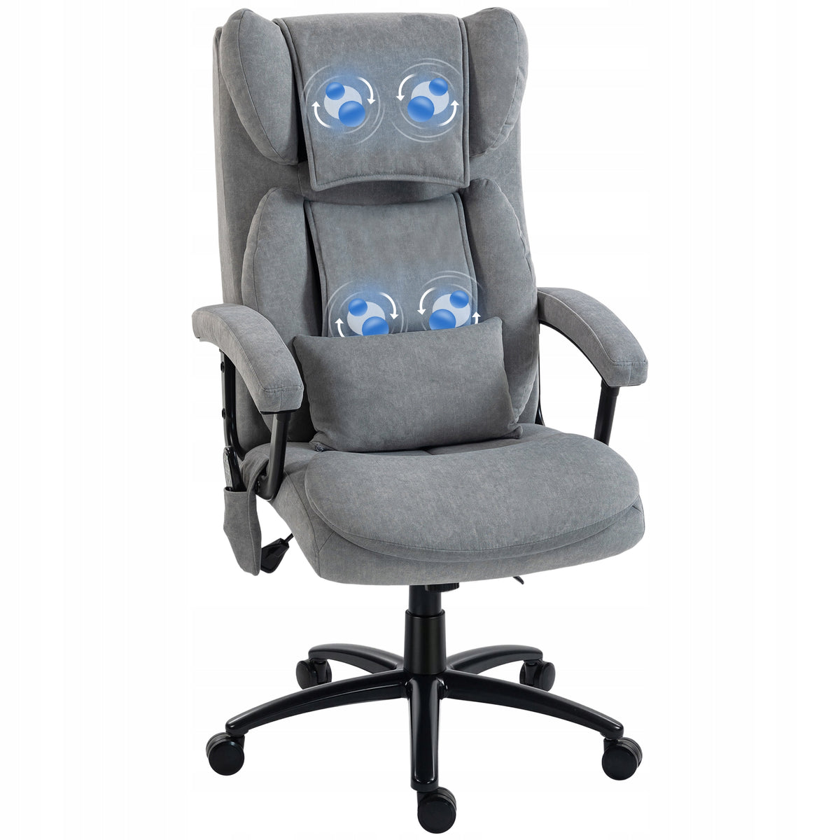 HOMCOM Ergonomic office chair with massage and rocking function, support