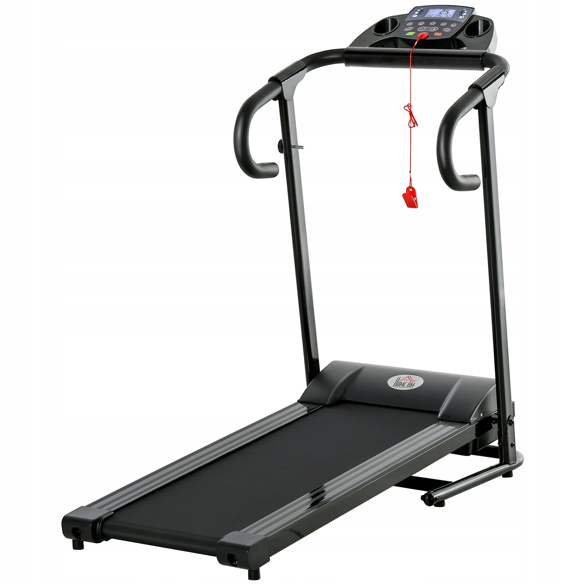 HOMCOM Folding electric treadmill 500 W, 1-12 km/h, telephone holder