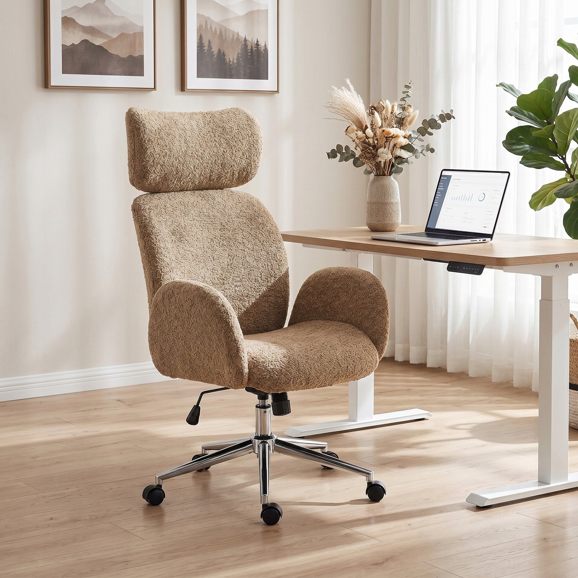 HOMCOM Height adjustable office chair, swivel with armrests Medical device no