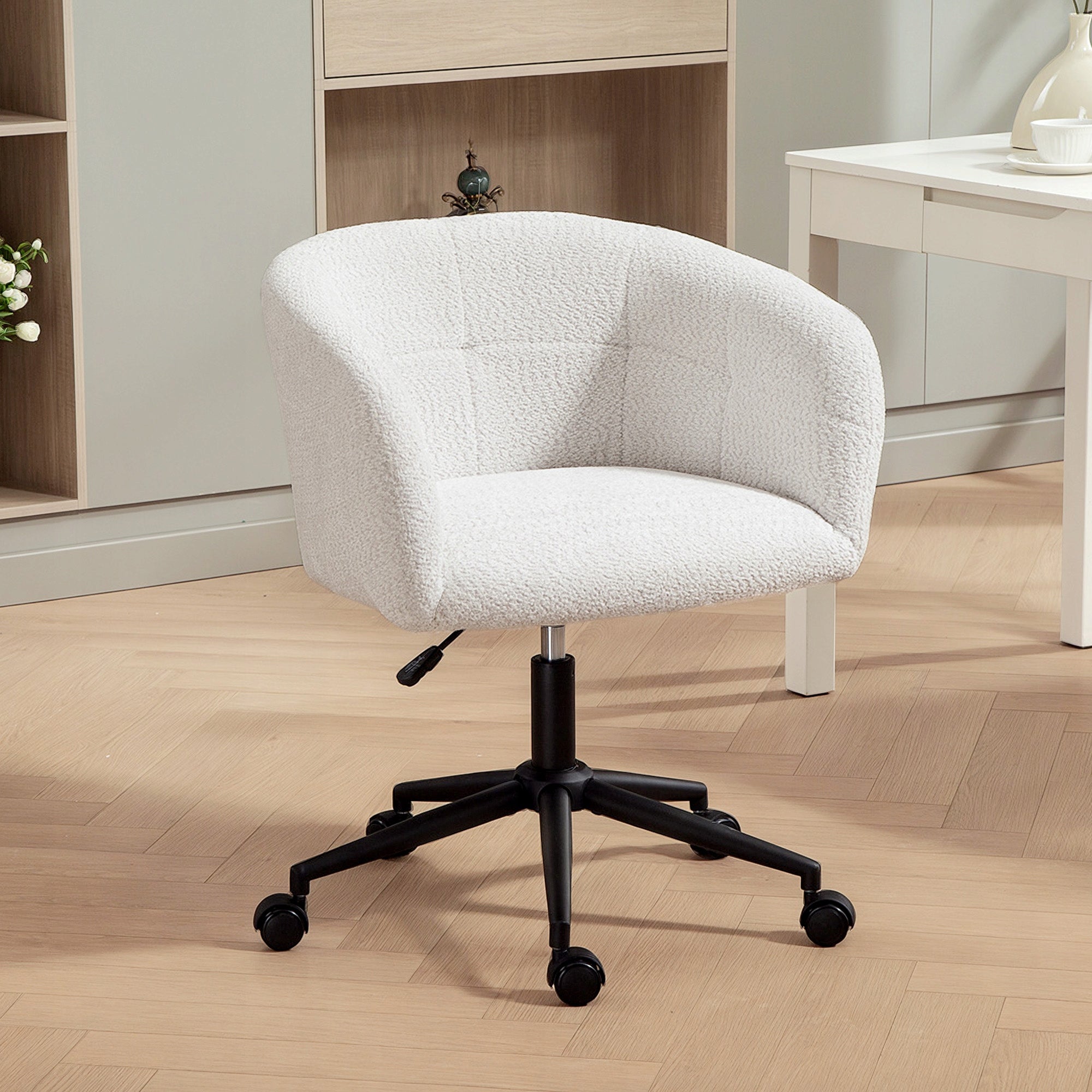 HOMCOM Home Office Chair with Linen Finish, Arched Backrest Medical device no