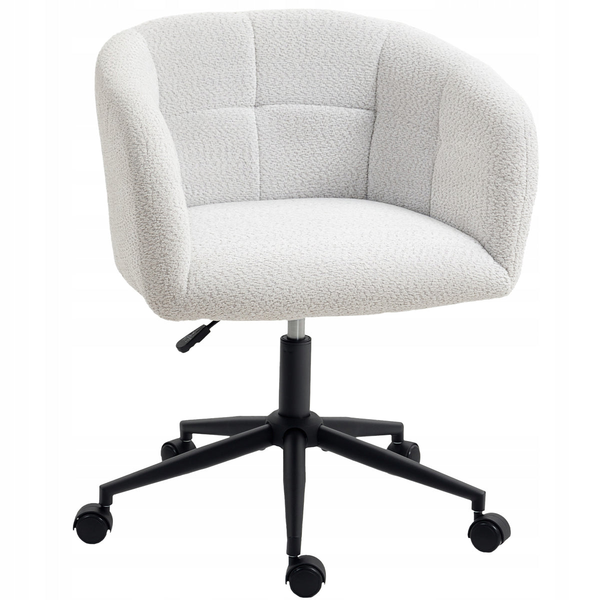 HOMCOM Home Office Chair with Linen Finish, Arched Backrest