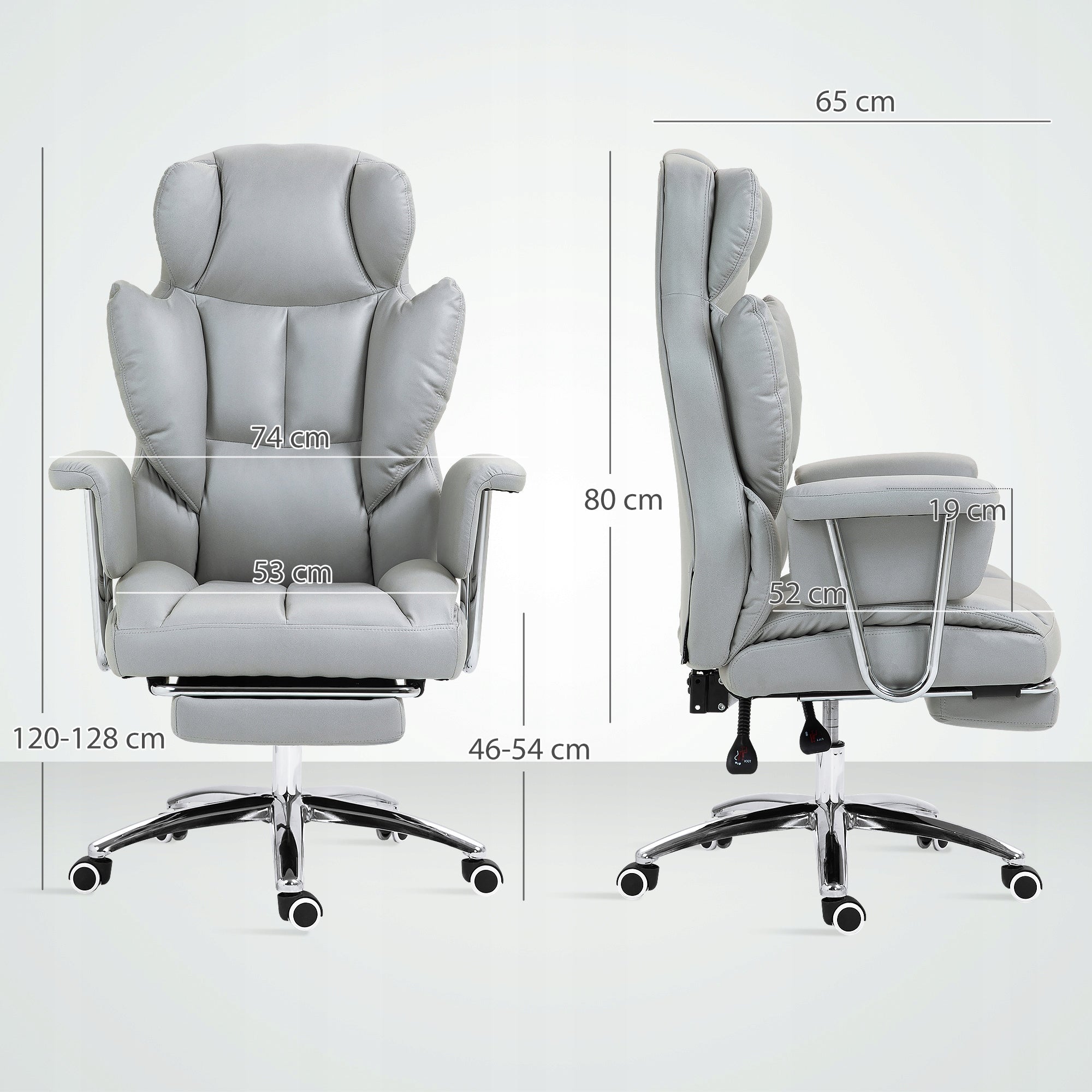 HOMCOM Office chair with reclining function, ergonomic, swivel Packaging status original