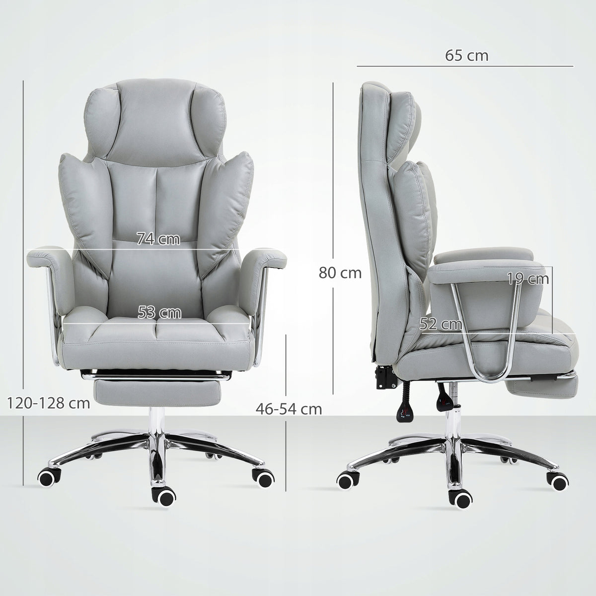 HOMCOM Office chair with reclining function, ergonomic, swivel Packaging status original
