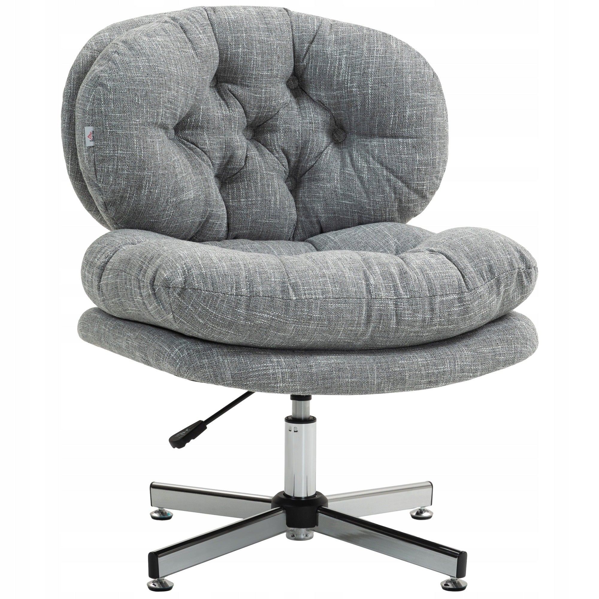 HOMCOM Office chair without armrests, comfortable, adjustable, grey