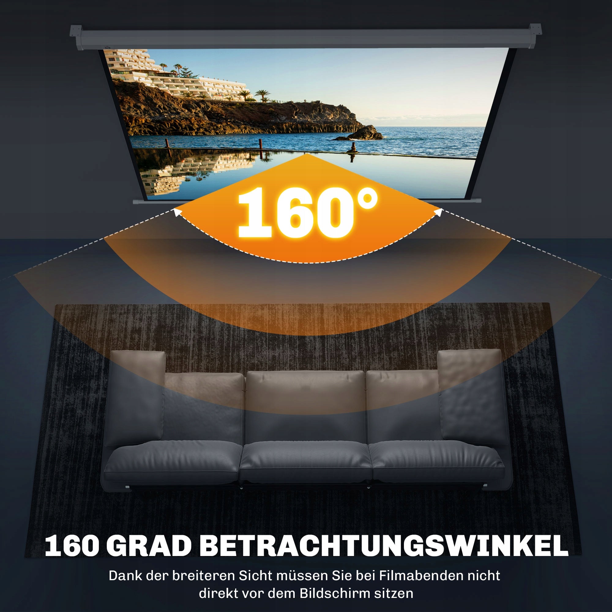 HOMCOM Projection screen 171 x 128 cm 84 inches 4:3 HD 4K Manufacturer code 001-023V00WT