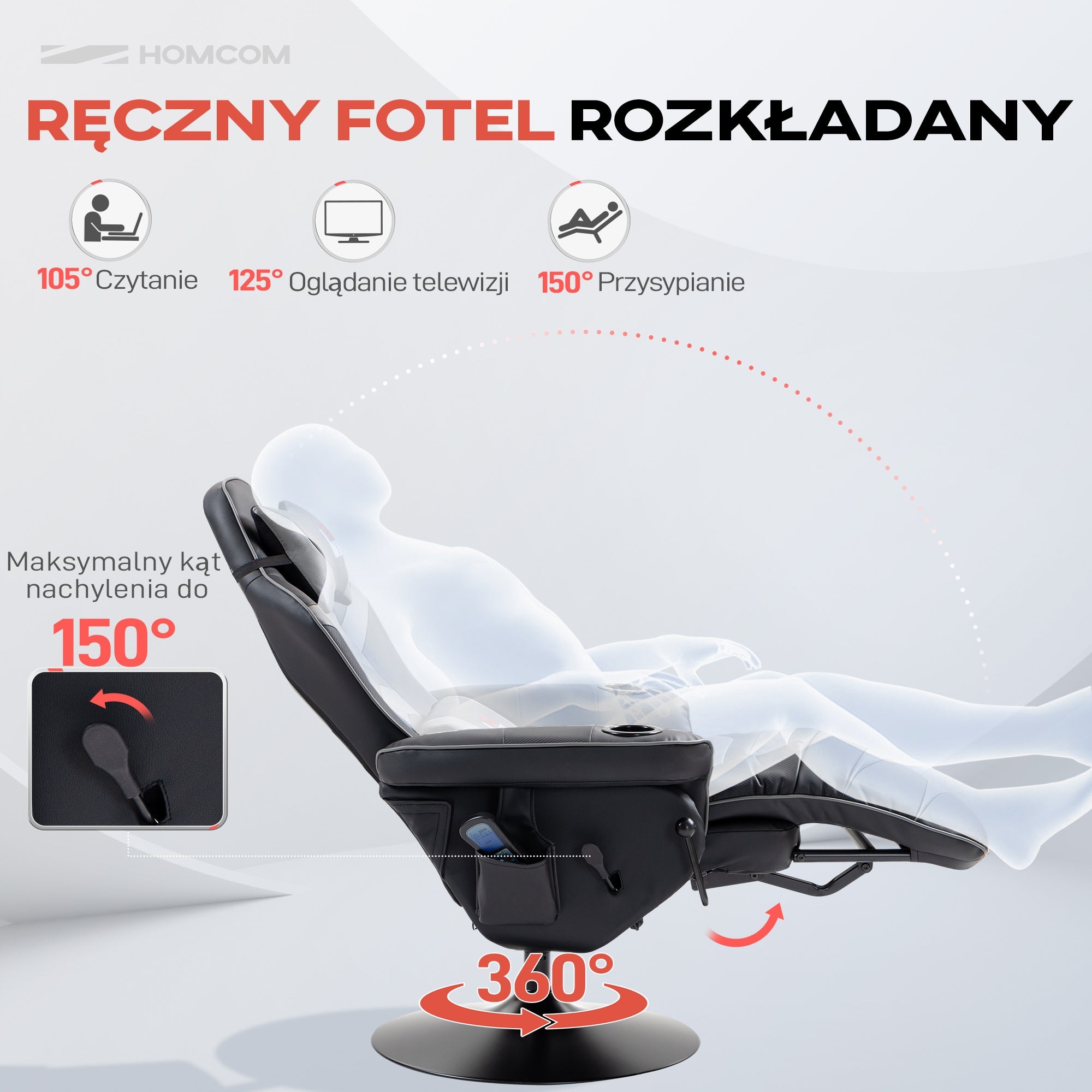 HOMCOM Relaxation chair with massage, electric, with reclining function Manufacturer code Homcom