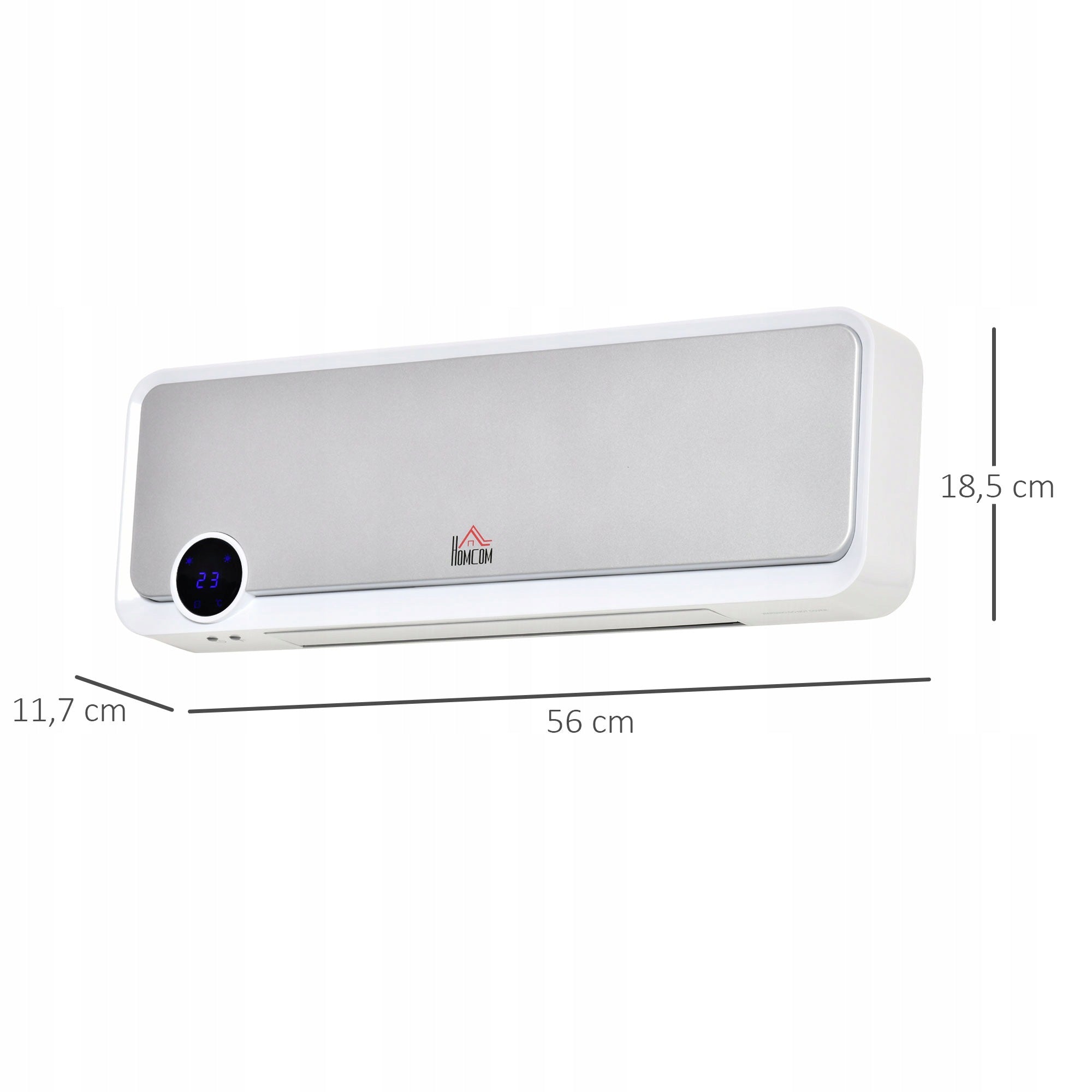 HOMCOM Wall Heater 2000W Ceramic with Remote Control and Timer Brand Homcom
