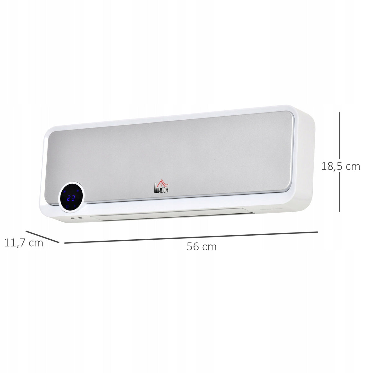 HOMCOM Wall Heater 2000W Ceramic with Remote Control and Timer Brand Homcom