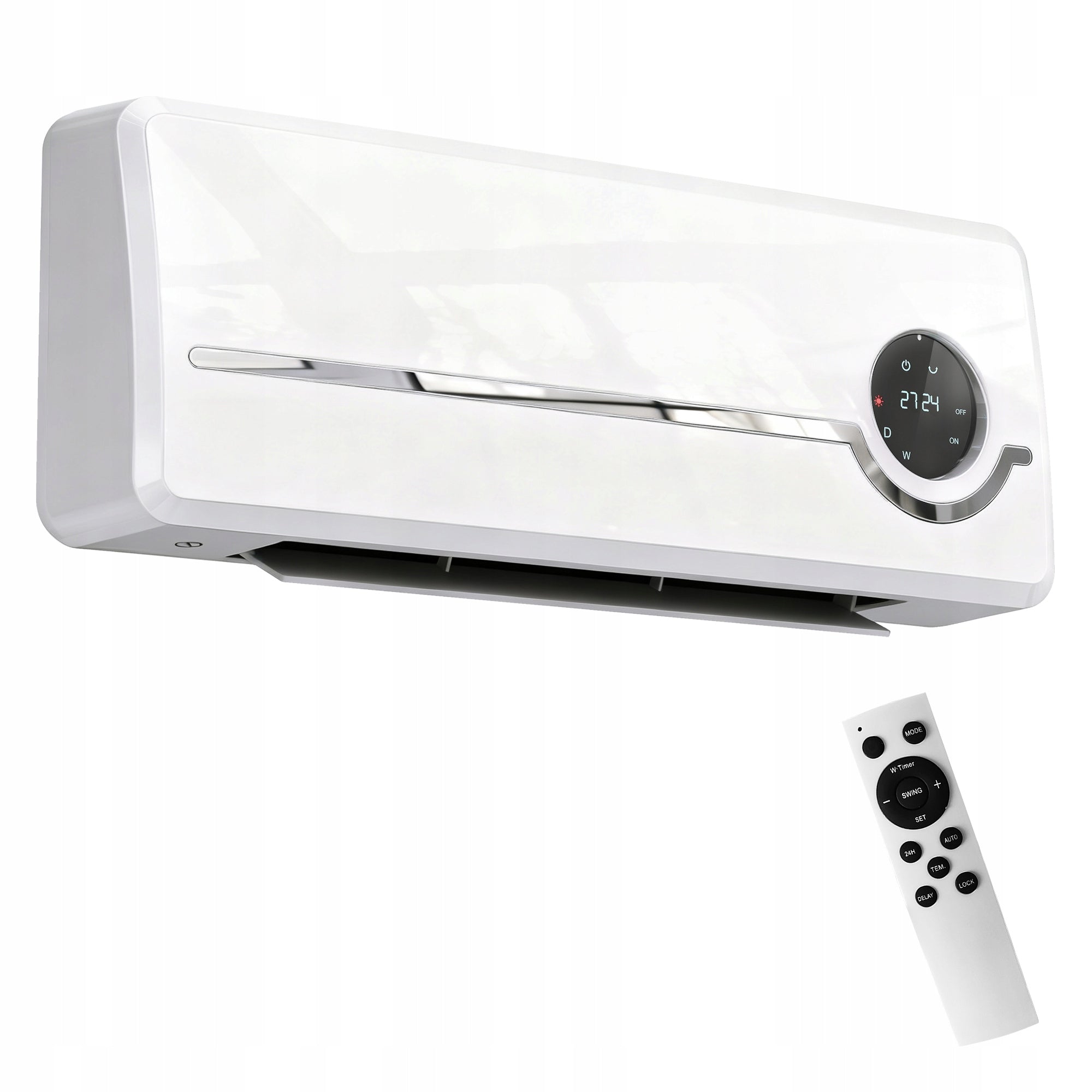 HOMCOM Wall heater 2000W, ceramic with fan, 2 heating modes