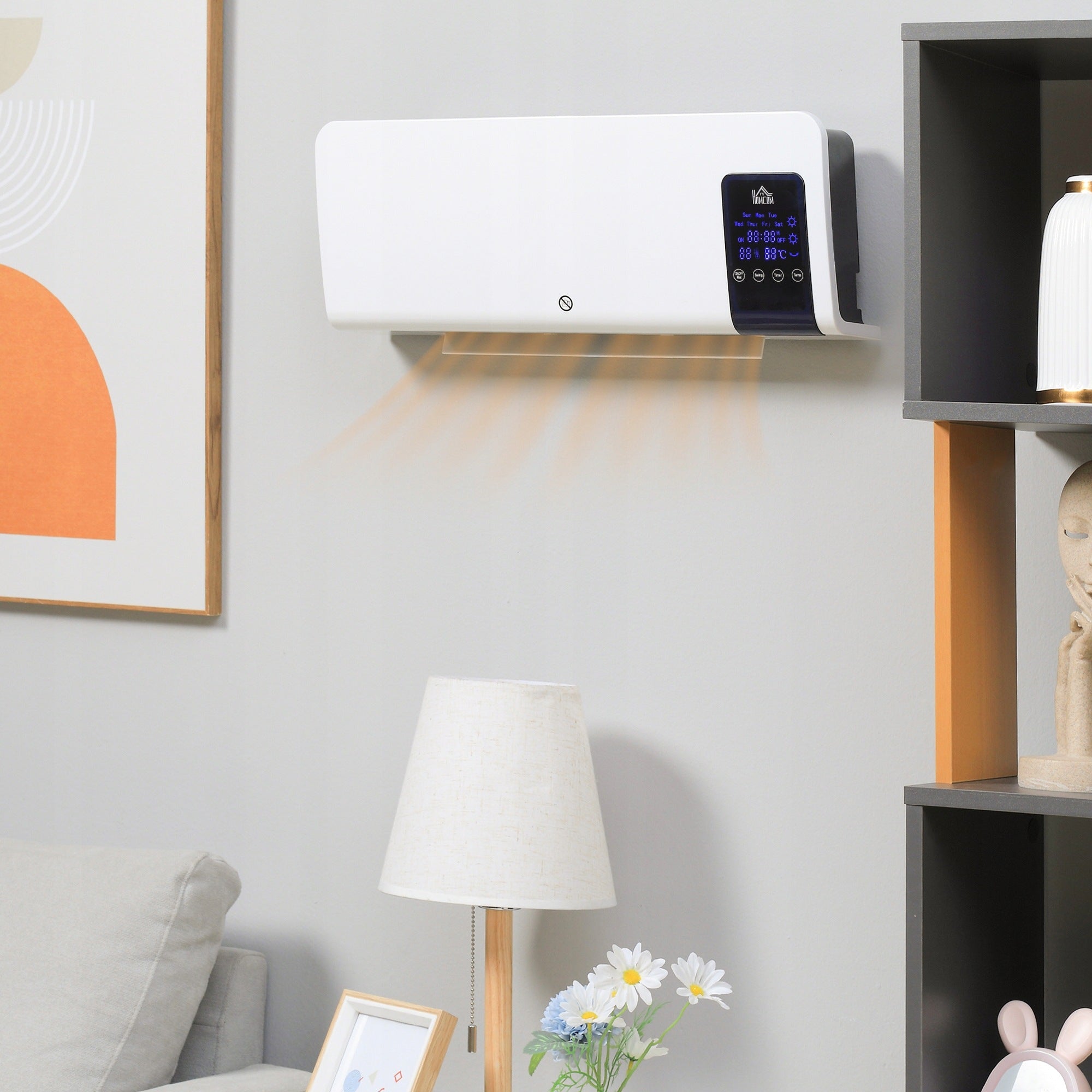 HOMCOM Wall heater 2000W, ceramic with remote control Packaging status original