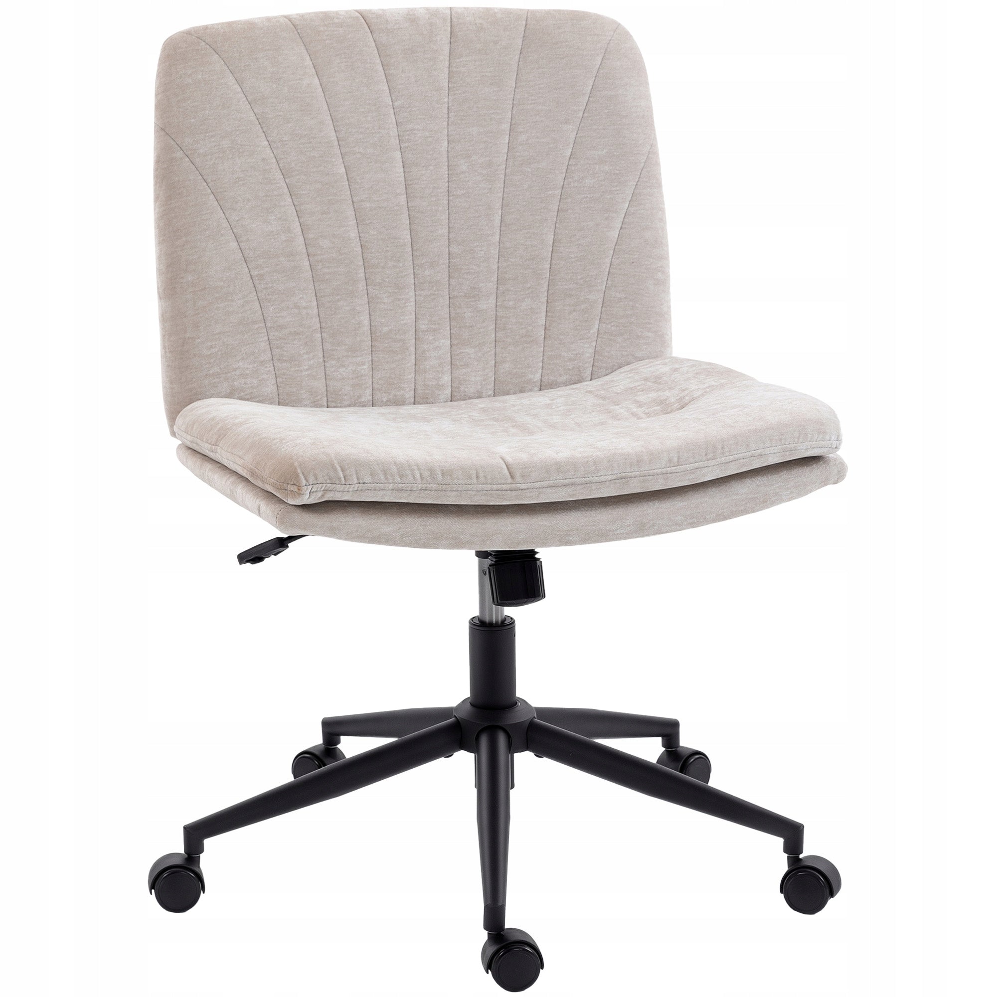 HOMCOM Work at home chair, adjustable, beige, with wide seat