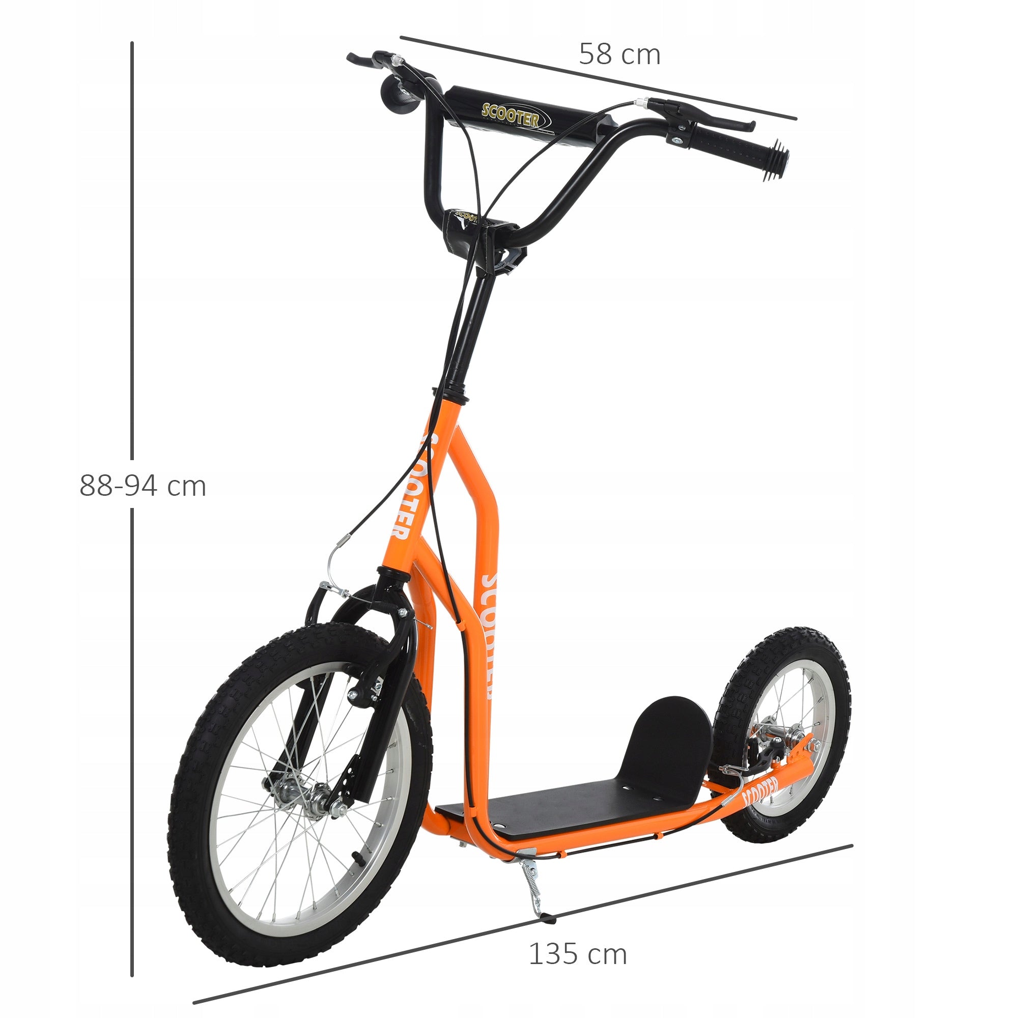 HOMCOM children's scooter city scooter adjustable orange Color orange