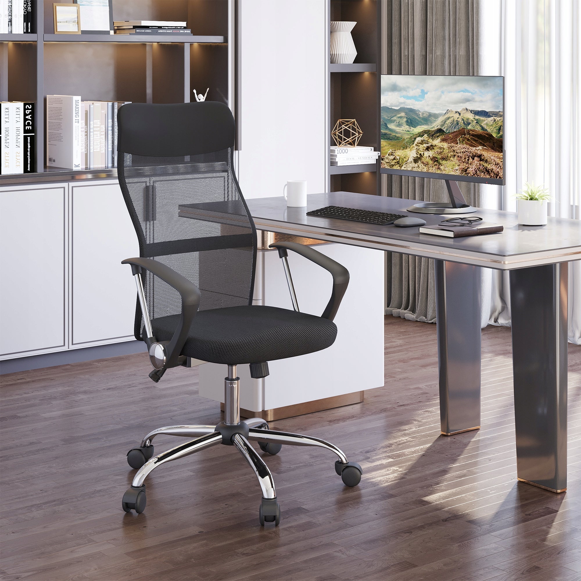 HOMCOM ergonomic gaming office chair black