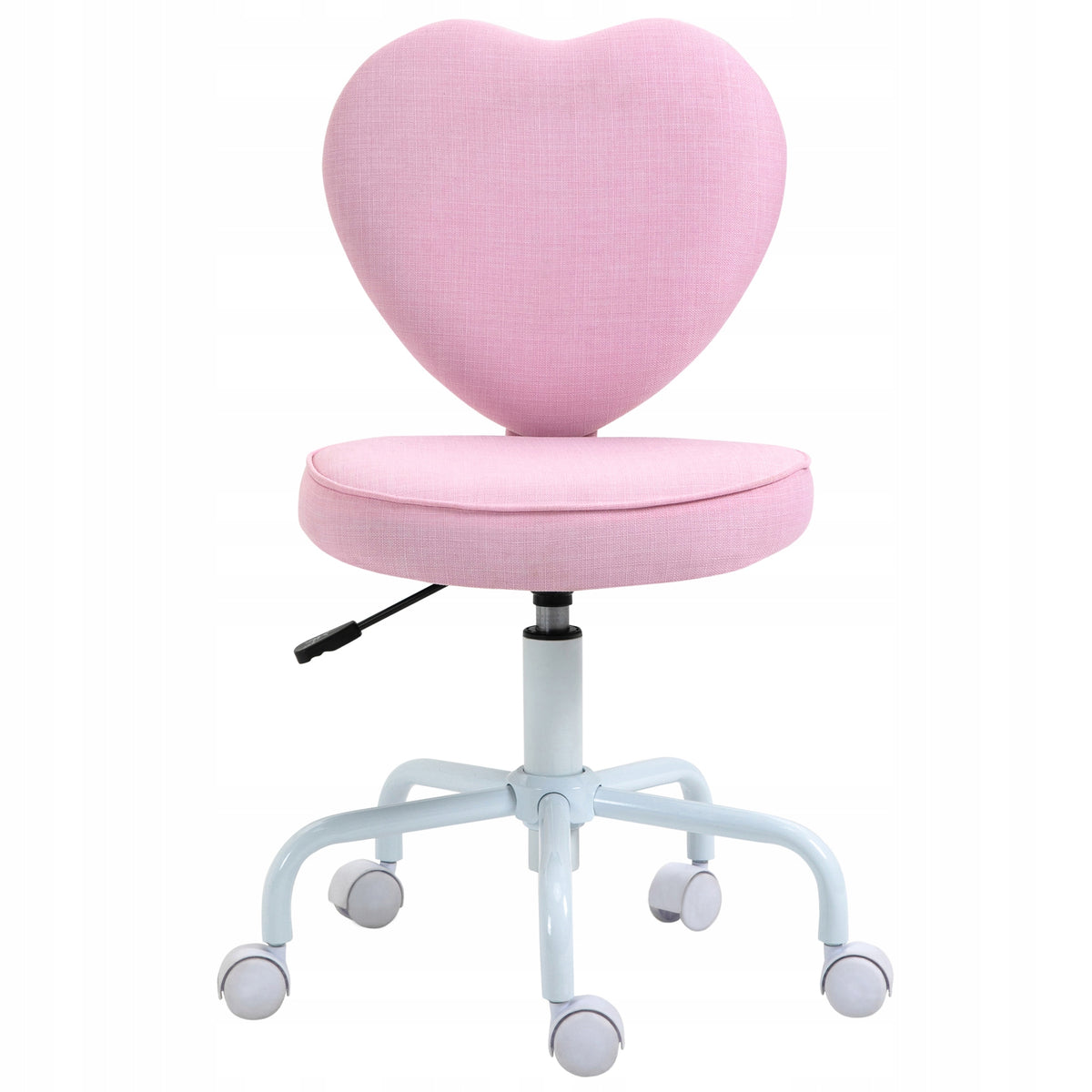 HOMCOM swivel chair computer seat height adjustment pink