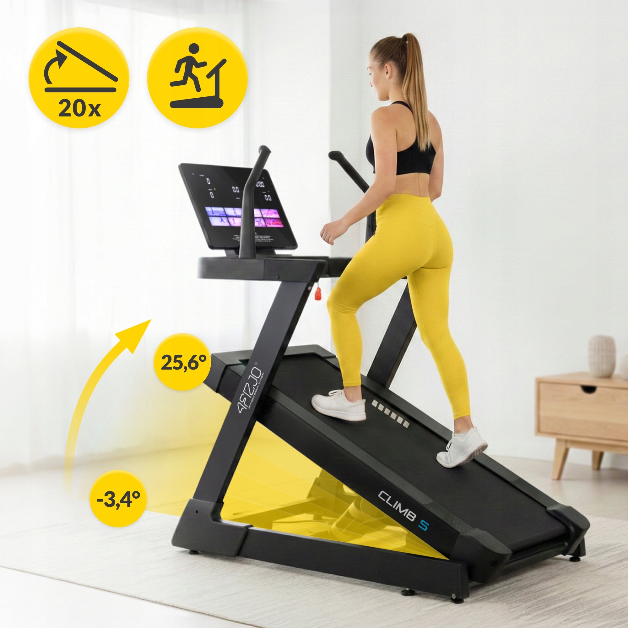 HOME ELECTRIC TRAINING TREADMILL FOLDING FOR FITNESS EXERCISE 120KG Model TM CLIMB S