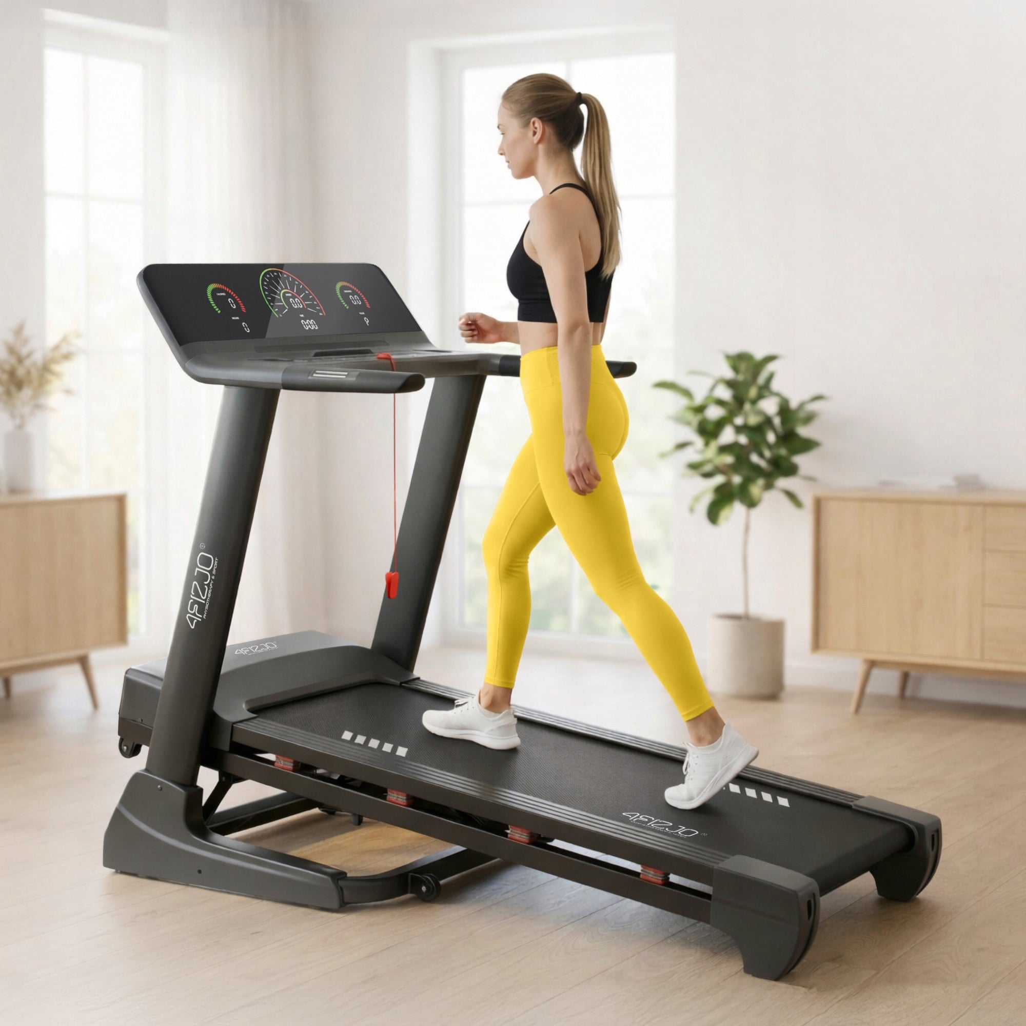 HOME ELECTRIC TRAINING TREADMILL FOLDING FOR FITNESS EXERCISES UP TO 120 KG Packaging status original