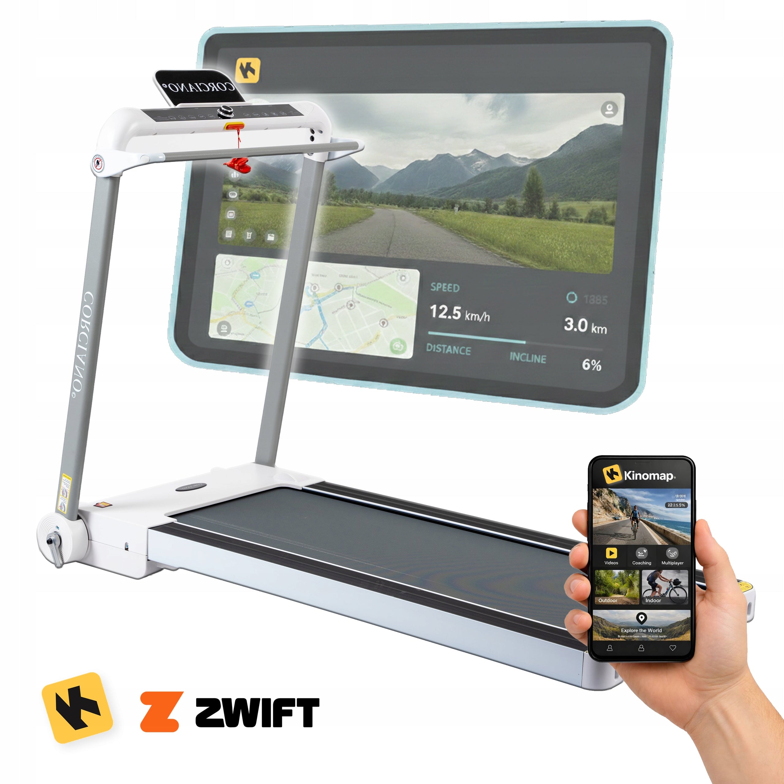 HOME ELECTRIC TREADMILL CORCIANO NOJA FOLDING 130KG 3.5HP Maximum user weight 130 kg