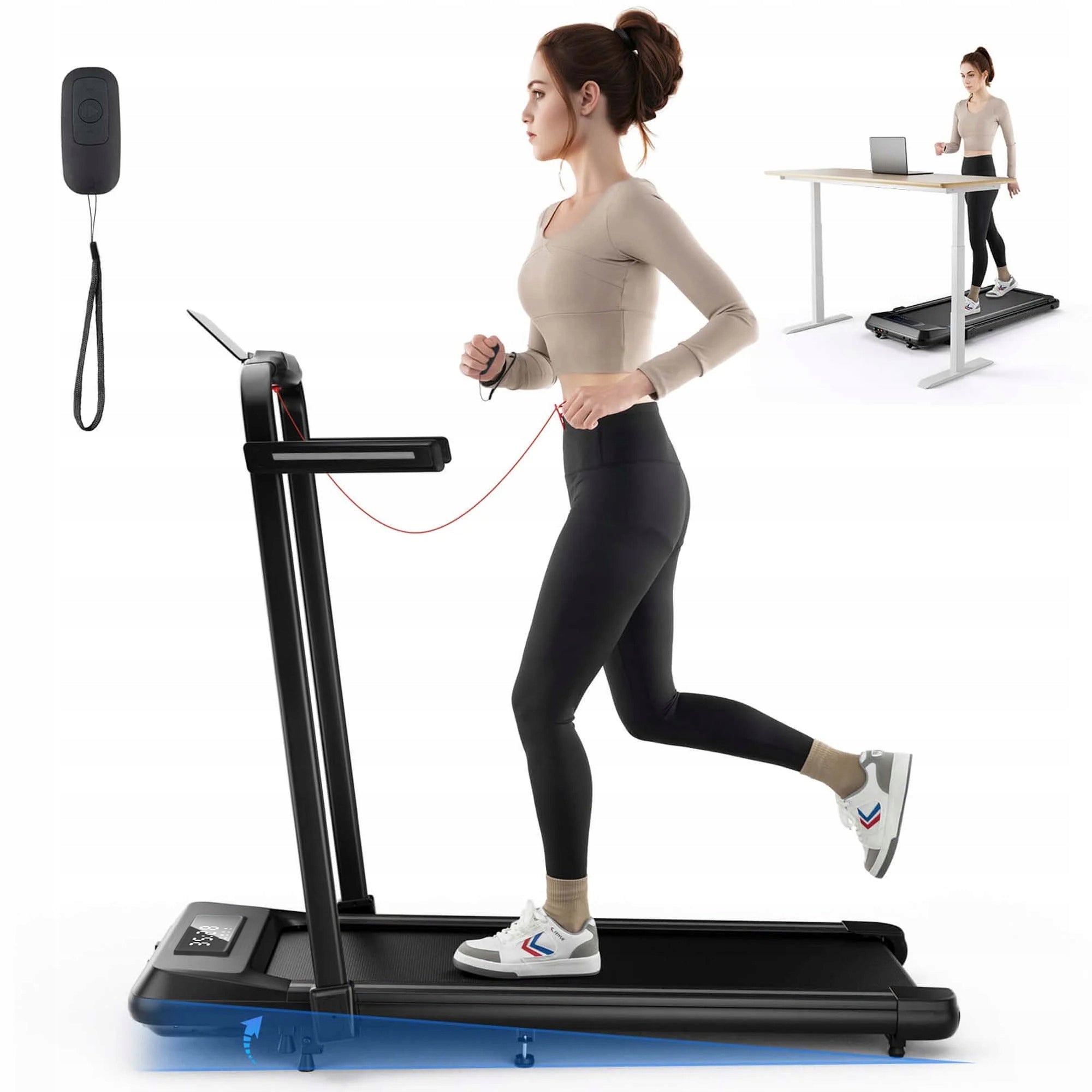 HOME ELECTRIC TREADMILL FLAT FOLDING 15 KM/H TILT ADJUSTMENT