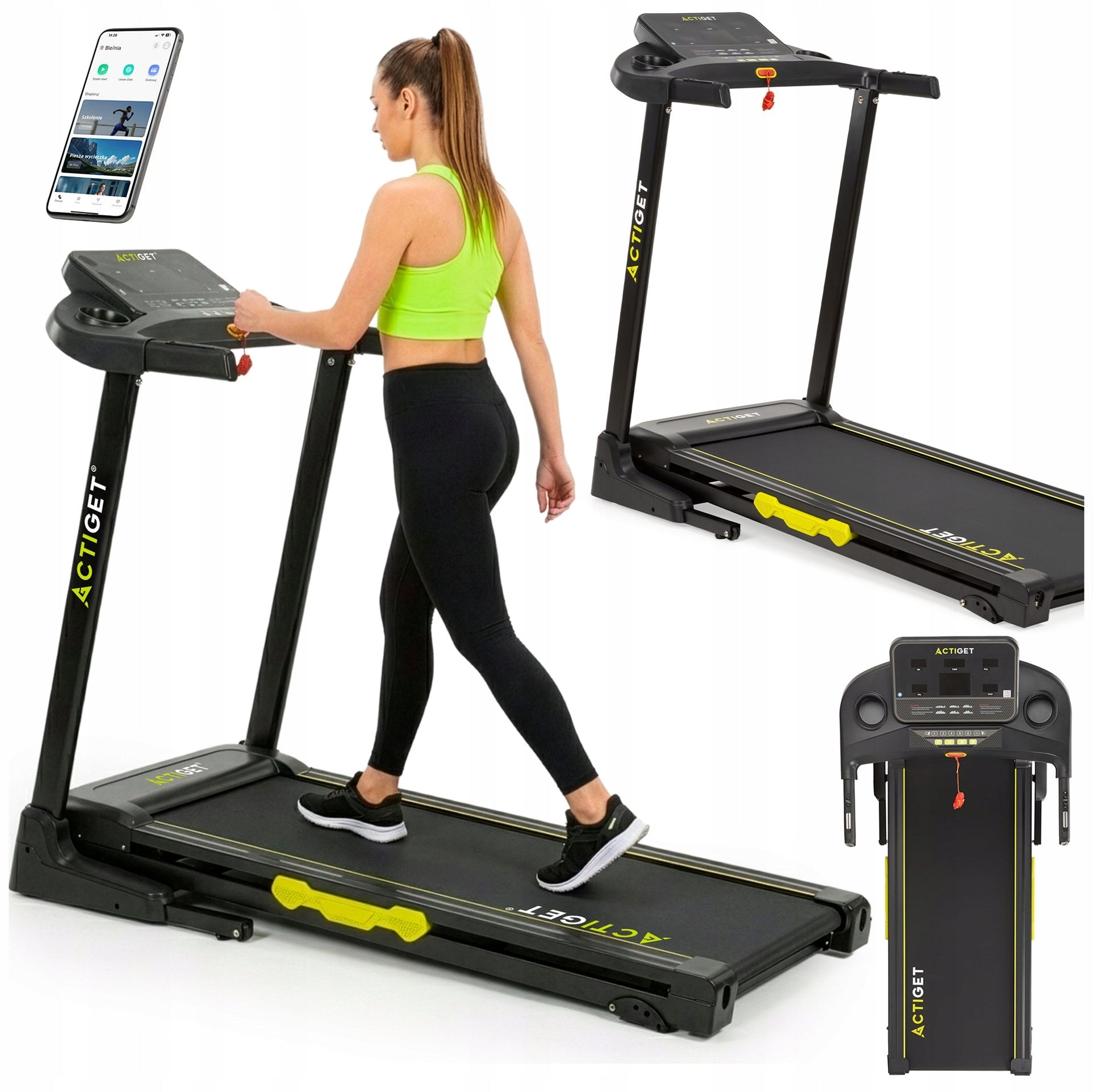 HOME ELECTRIC TREADMILL FOR WALKING RUNNING TRAINING 16 km/h