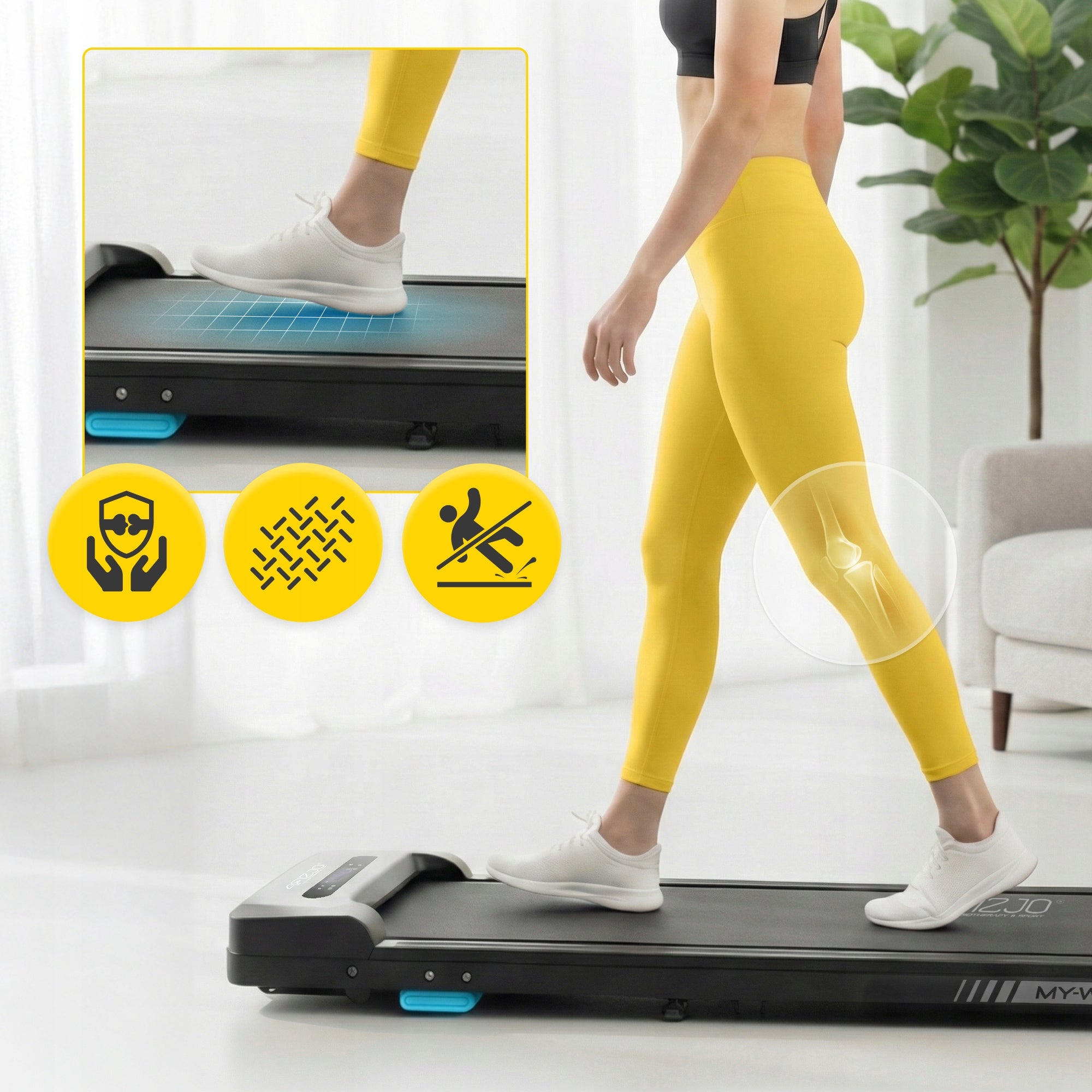 HOME ELECTRIC TREADMILL FOR WALKING UNDER DESK TRAINING WALKING PAD Manufacturer code Elektryczna bieżnia do chodzenia MY-WALK TM17