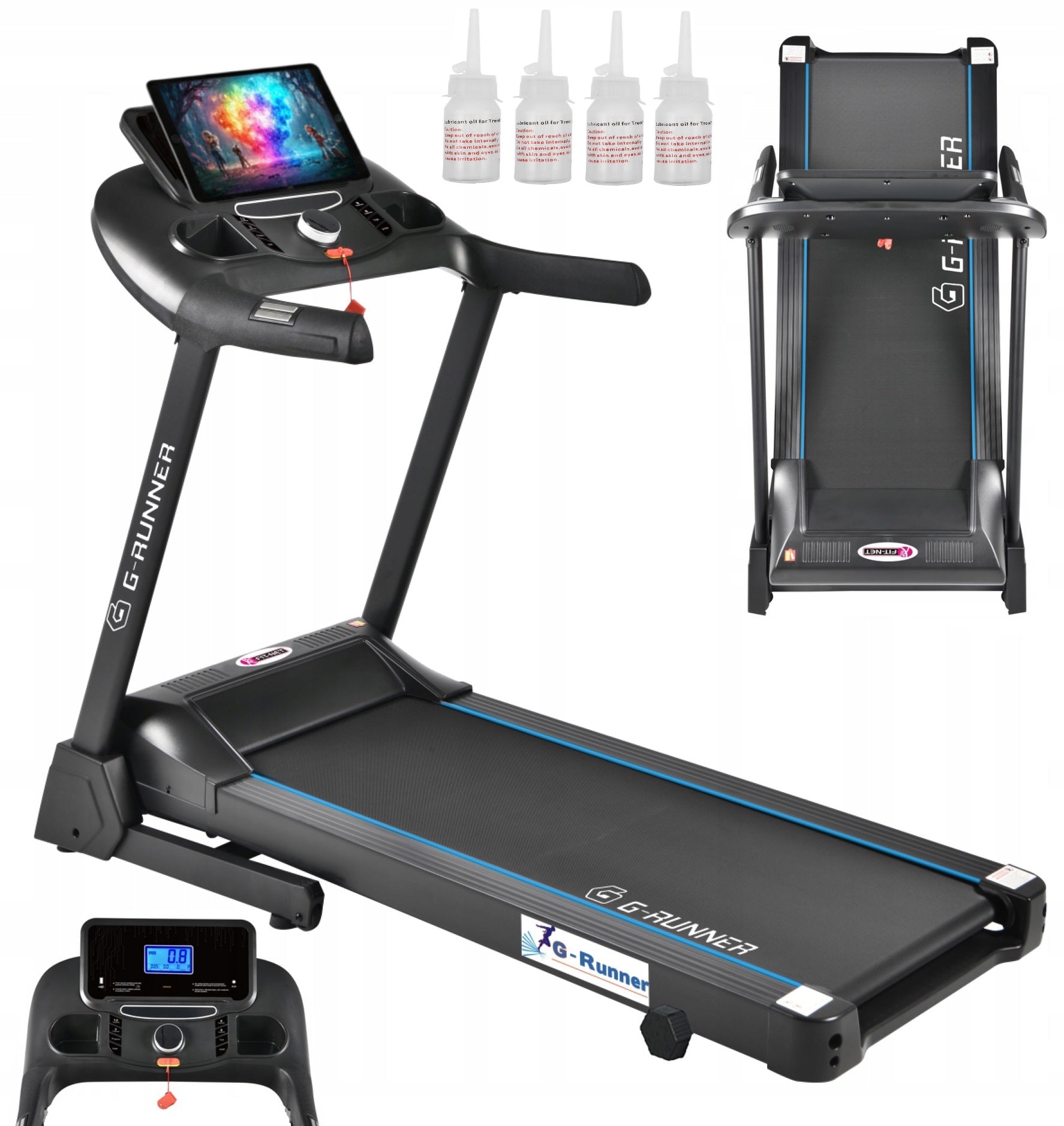 HOME ELECTRIC TREADMILL G-RUNNER 690 FOLDING STRONG UP TO 140kg AUTOWZNIOS