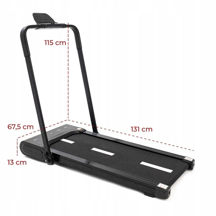 HOME ELECTRIC TREADMILL N2 PRO FOLDING 12 KM/H AUTO ANGLE OF INCLINATION APP Measurements training duration distance number of steps speed