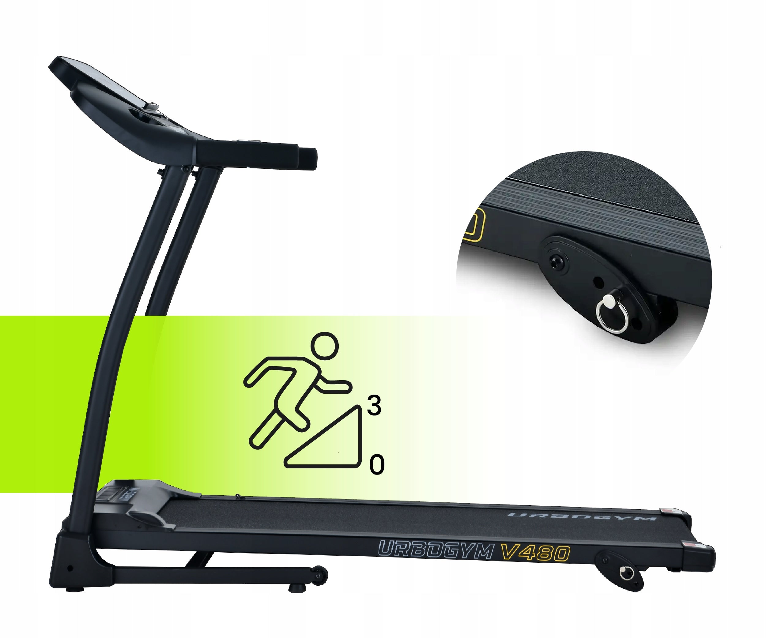HOME ELECTRIC TREADMILL V480 BLUETOOTH TILT ADJUSTMENT SHOCK ABSORPTION Model V480