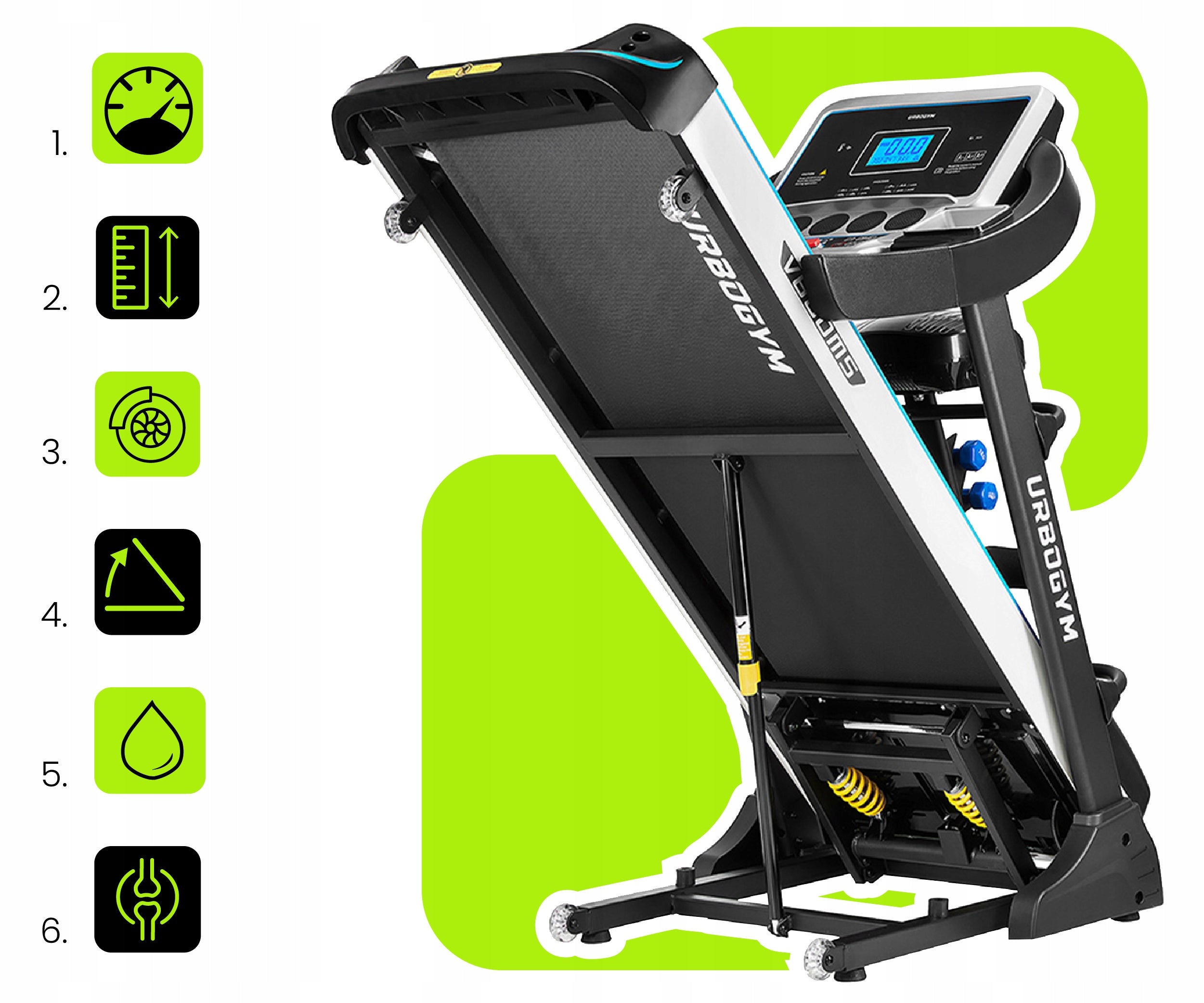 HOME ELECTRIC TREADMILL V660MS AUTO ANGLE 15 LEVELS DUMBBELL MASSAGER Model V660MS