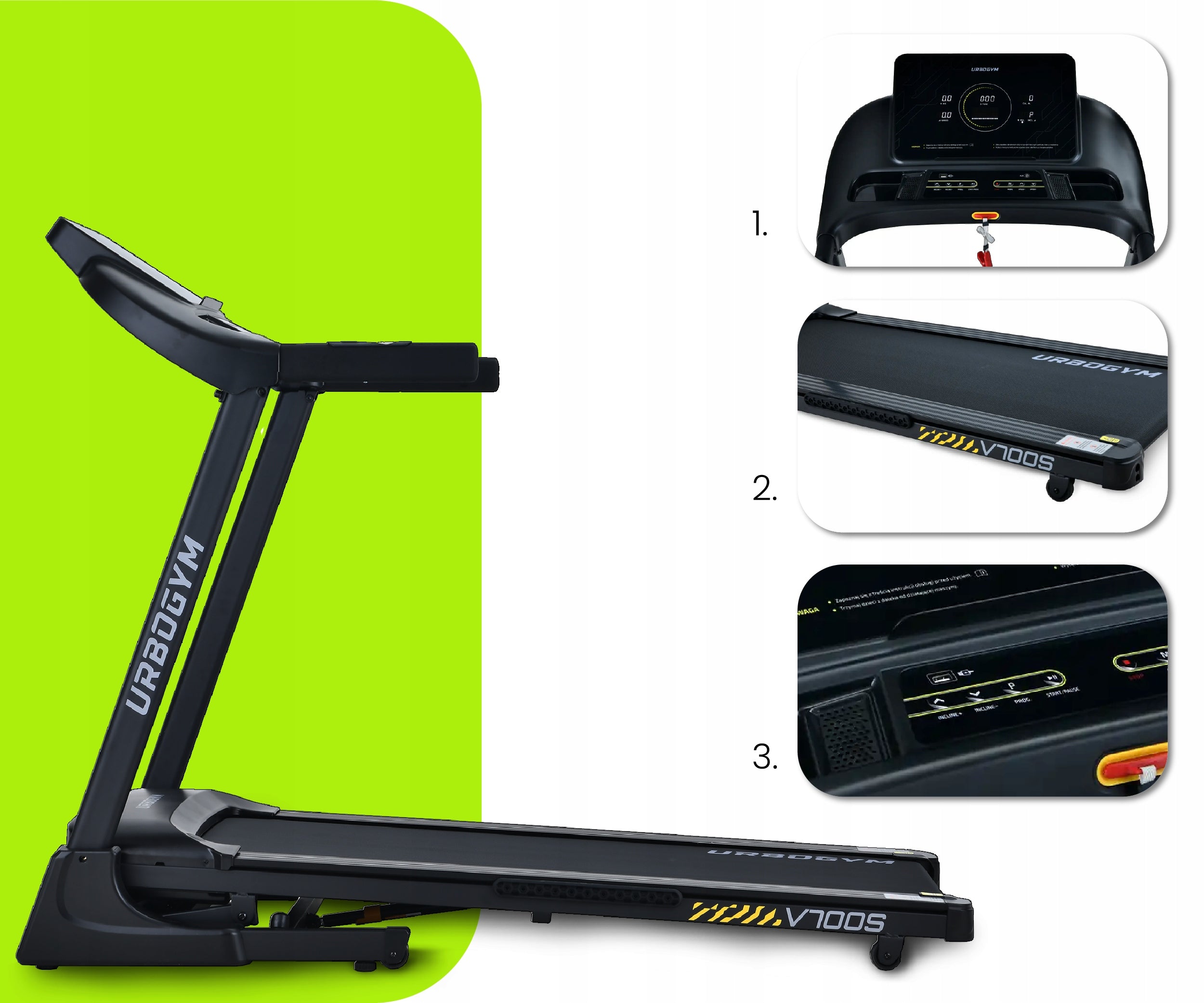 HOME ELECTRIC TREADMILL V700S 18 LEVELS OF INCLINATION BLUETOOTH APPS Packaging status original