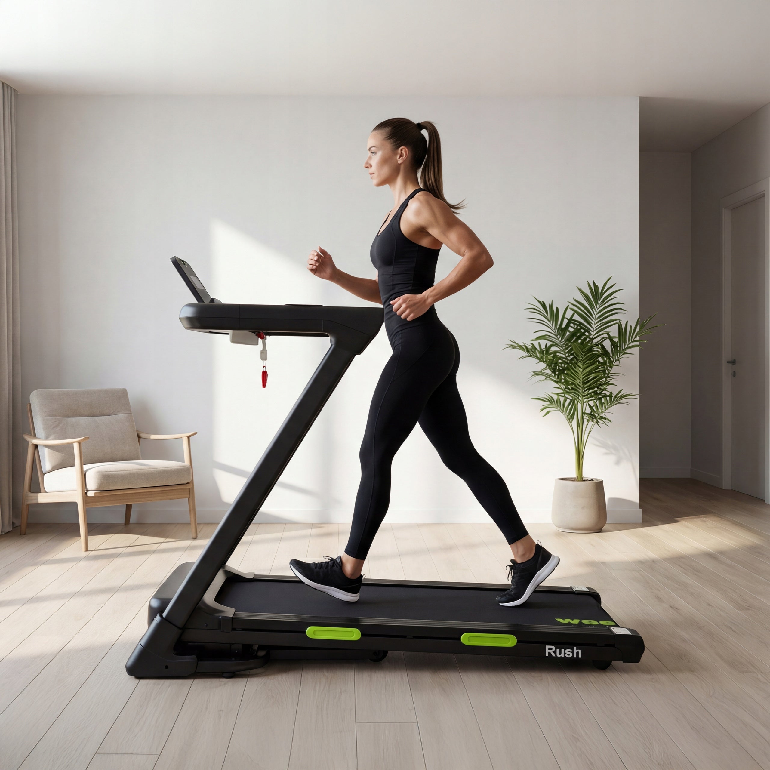 HOME ELECTRIC TREADMILL WEEP RUSH AUTO ANGLE INCLINE.15km/h cushioning APP Manufacturer code Bieżnia RUSH z automatycznym kątem nachylenia