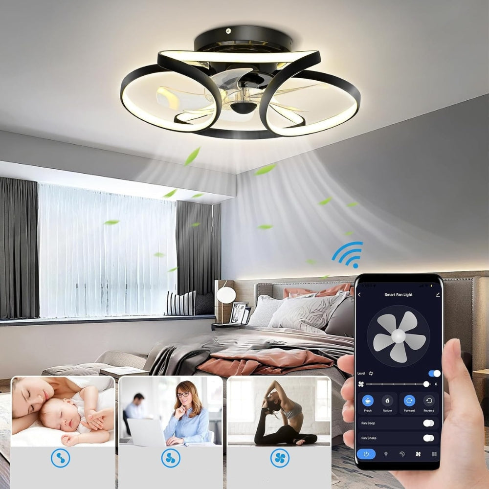 HOME FAN LIGHTING QUIET FOR LIVING ROOM BEDROOM + REMOTE CONTROL Manufacturer code WENTYLATOR DOMOWY WIATRAK OŚWIETLENIEM HIT