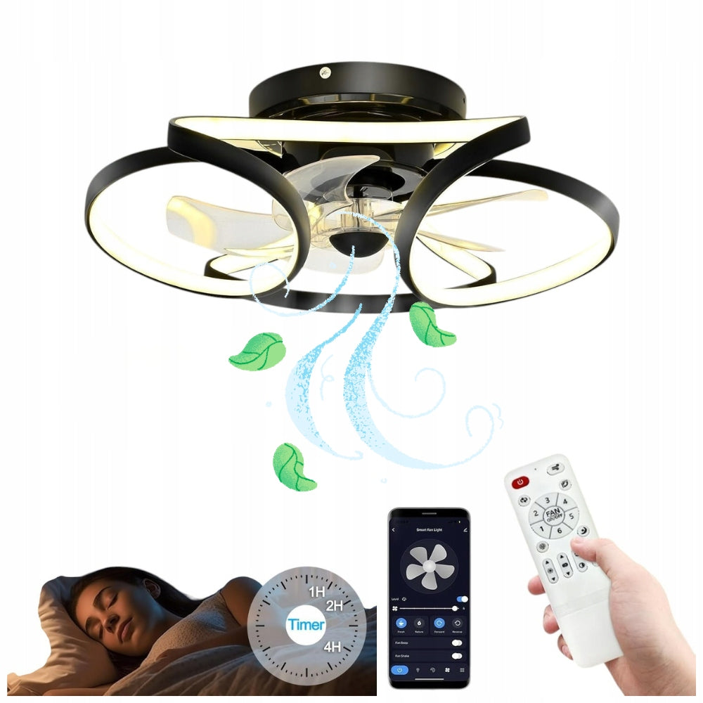 HOME FAN LIGHTING QUIET FOR LIVING ROOM BEDROOM + REMOTE CONTROL