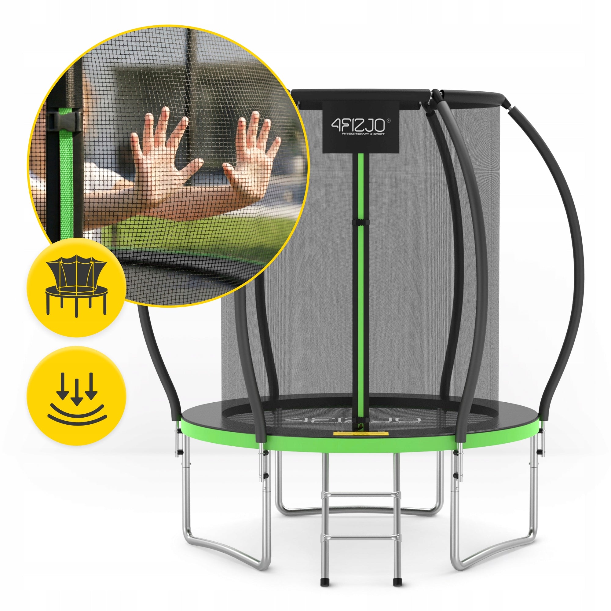 HOME GARDEN TRAMPOLINE FOR KIDS GARDEN HOME LADDER WITH MESH 6FT Height from ground level 46 cm