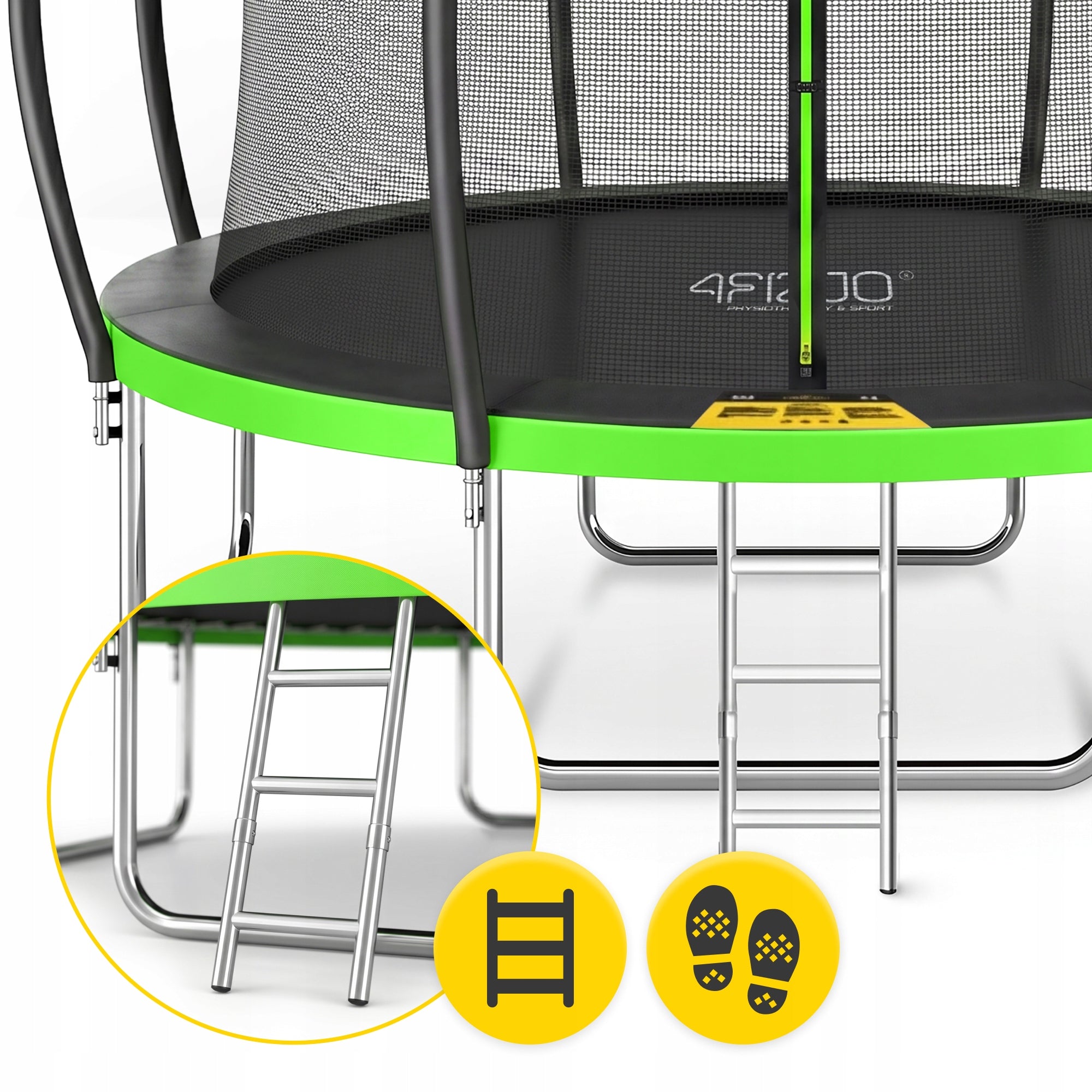 HOME GARDEN TRAMPOLINE FOR KIDS GARDEN WITH MESH LADDER 14 FT Number of springs/ropes 80