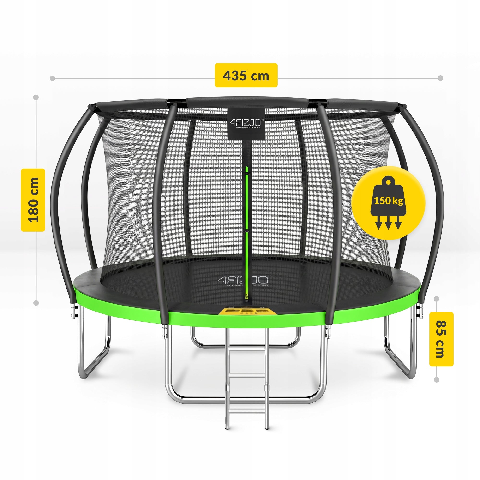 HOME GARDEN TRAMPOLINE FOR KIDS GARDEN WITH MESH LADDER 14 FT Total height 265 cm