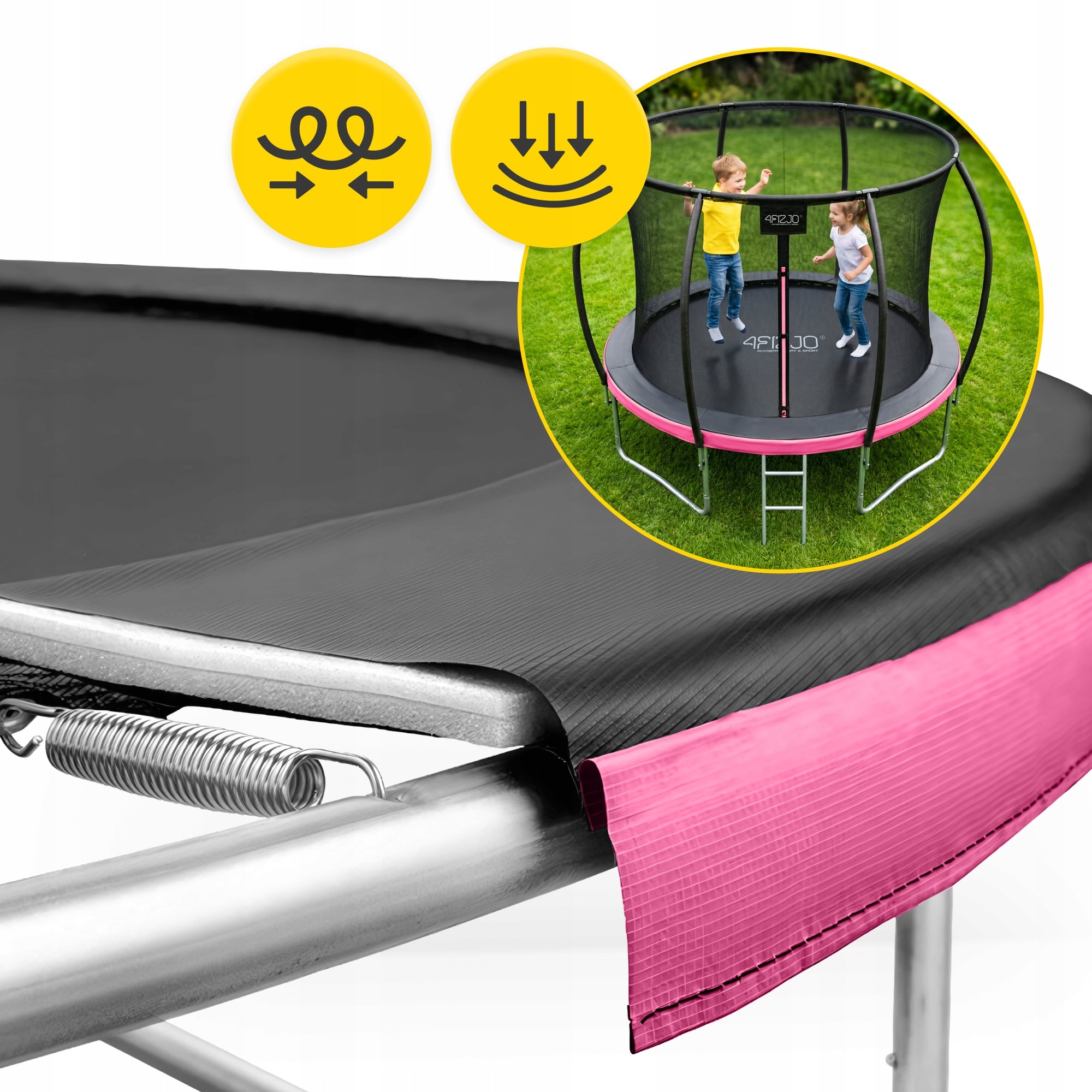 HOME GARDEN TRAMPOLINE FOR KIDS INDOOR SAFETY MESH 8FT Net height 160 cm