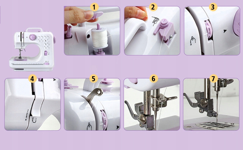 HOME PORTABLE MINI SEWING MACHINE THREAD NEEDLE POWER SUPPLY DRIVE 12 STITCHES EAN (GTIN) 656850982678