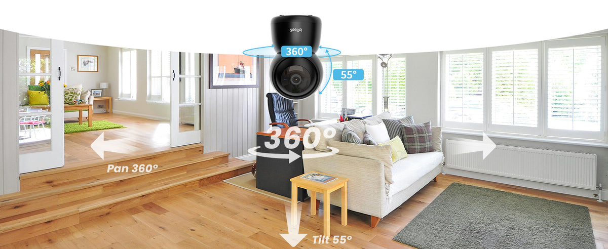 HOME SECURITY IP SMART CAMERA INTERNAL ROTATING 5MPx 2.4g/5g WiFi HD Model ieGeek SC1 Pro 5MPx FULL HD