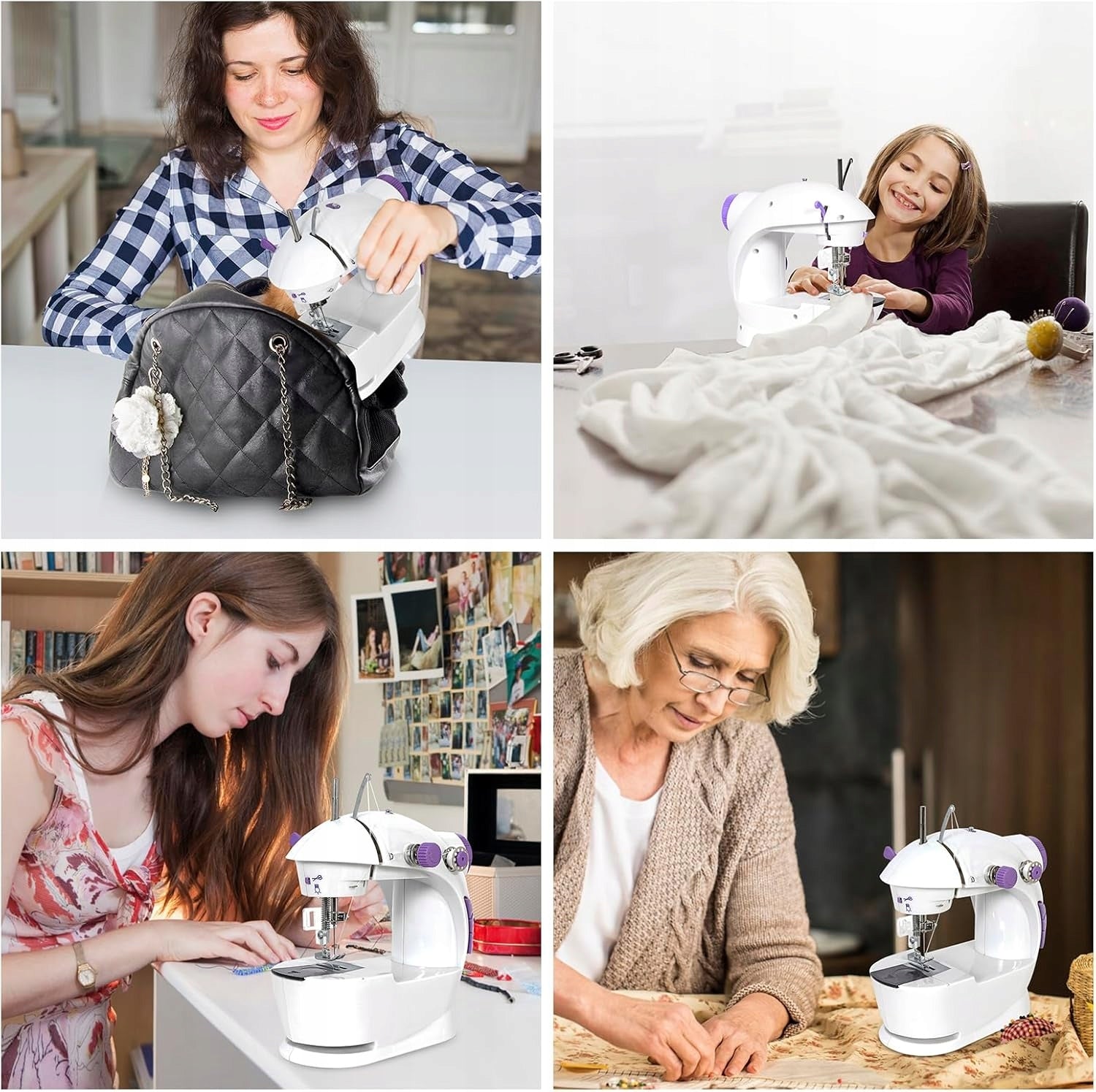 HOME SEWING MACHINE EASY TO USE MINI KIT WITH EXPANSION STATION Model MASZYNA DO SZYCIA RĘCZNA MINI
