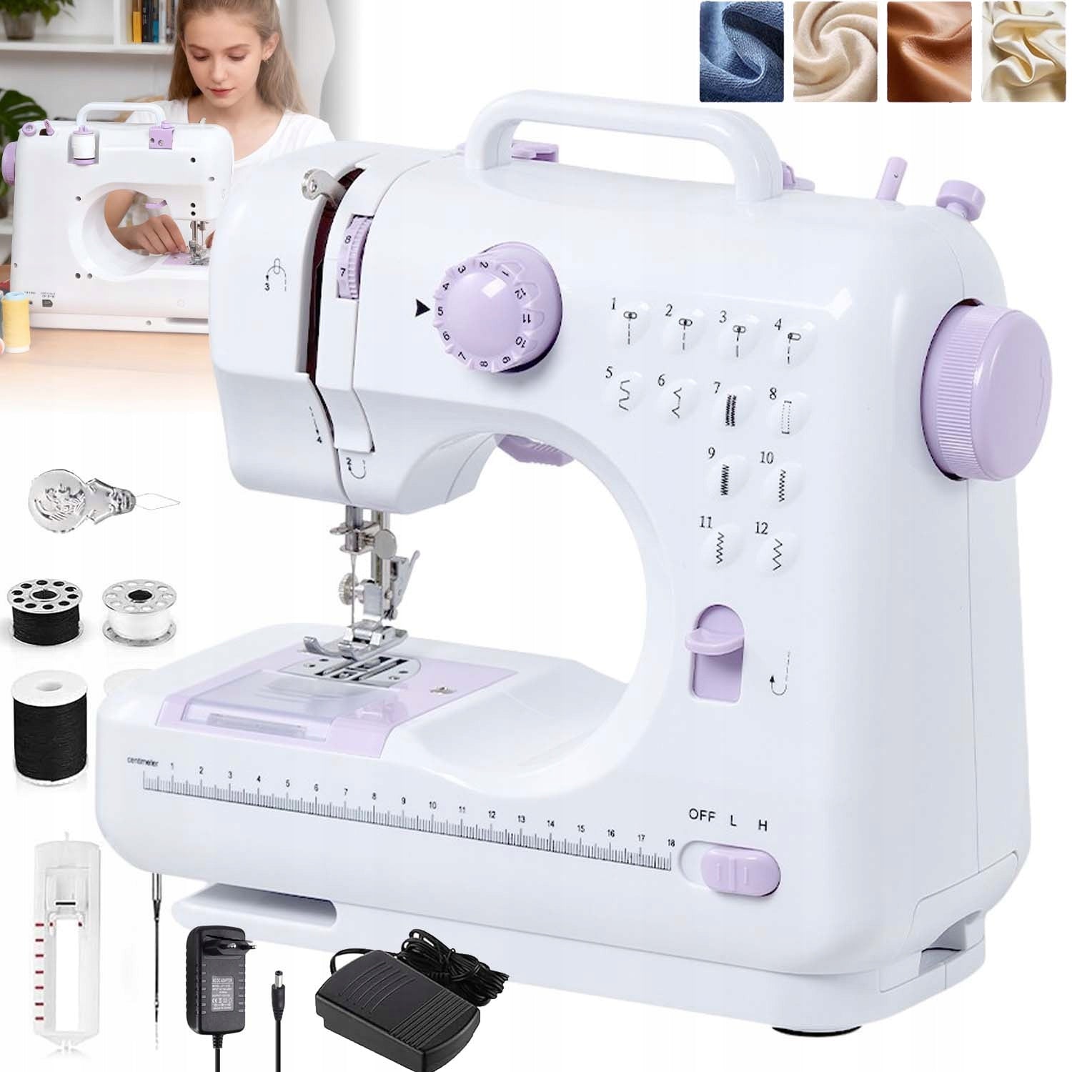 HOME SEWING MACHINE SMALL MULTIFUNCTIONAL EASY TO OPERATE 12 STITCHES