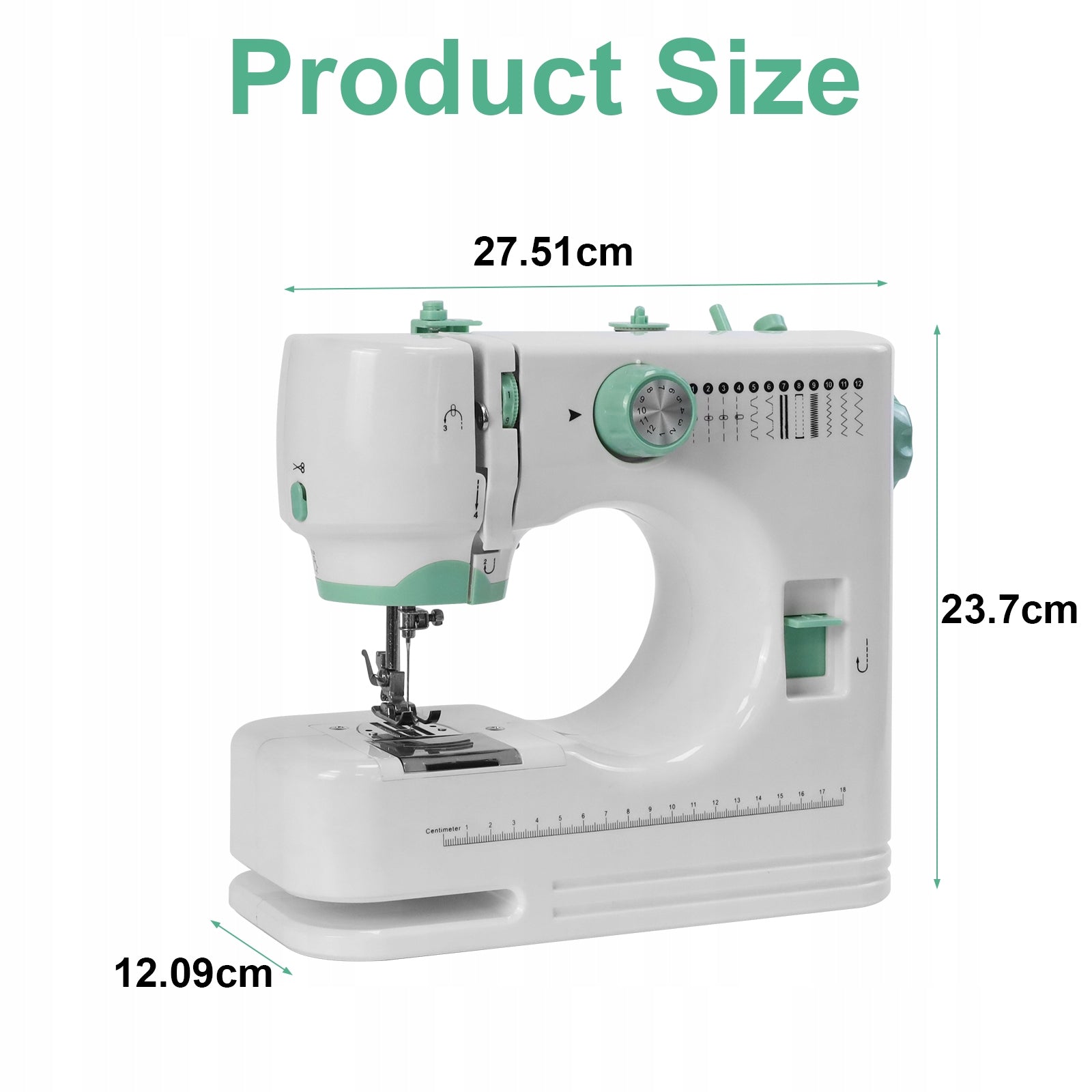 HOME SEWING MACHINE SMALL MULTIFUNCTIONAL EASY TO OPERATE 12 stitches Sewing features embroidery hemming repairing