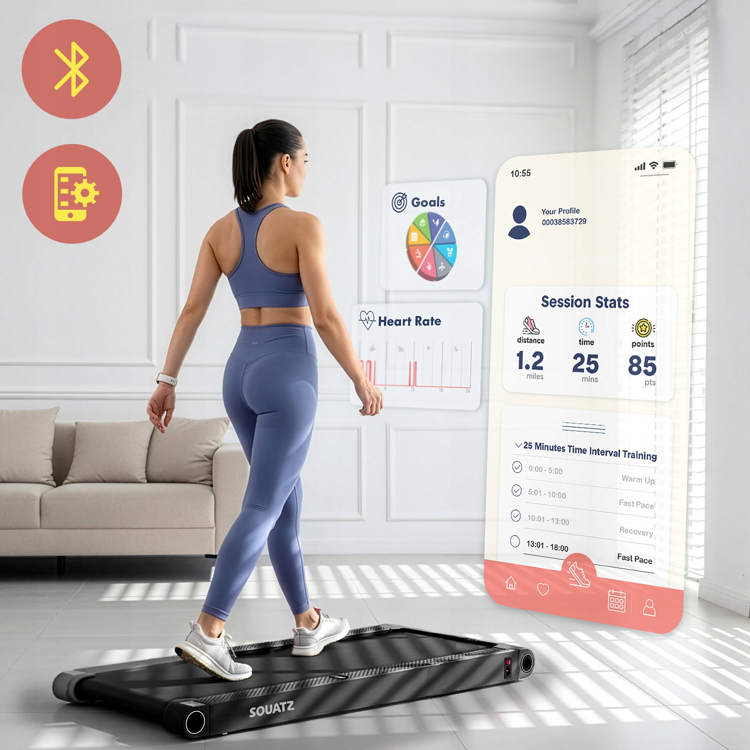 HOME TREADMILL ELECTRIC FOLDING VIBRATION FUNCTION WALKING PAD BLACK Kind electric