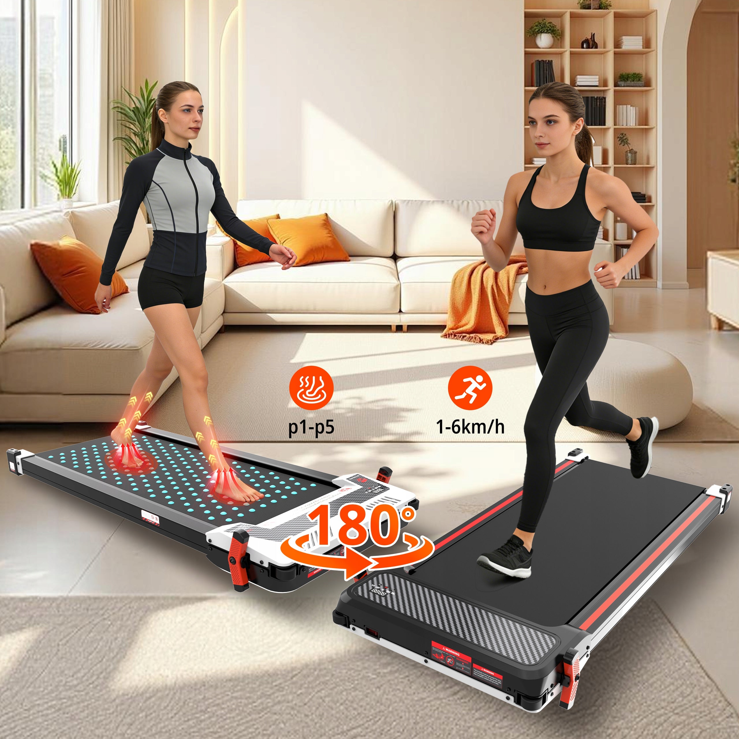 HOME TREADMILL ELECTRIC SLIM FOOT MASSAGE 3in1 WALKINGPAD SHOCK ABSORPTION Packaging status original