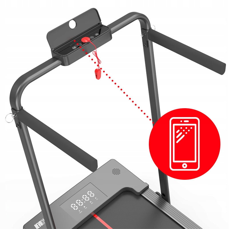 HOME TREADMILL ELECTRIC TRAINING FOLDING RUN 12 KM/H 120 KG BLUETOOTH Brand REVOGYM