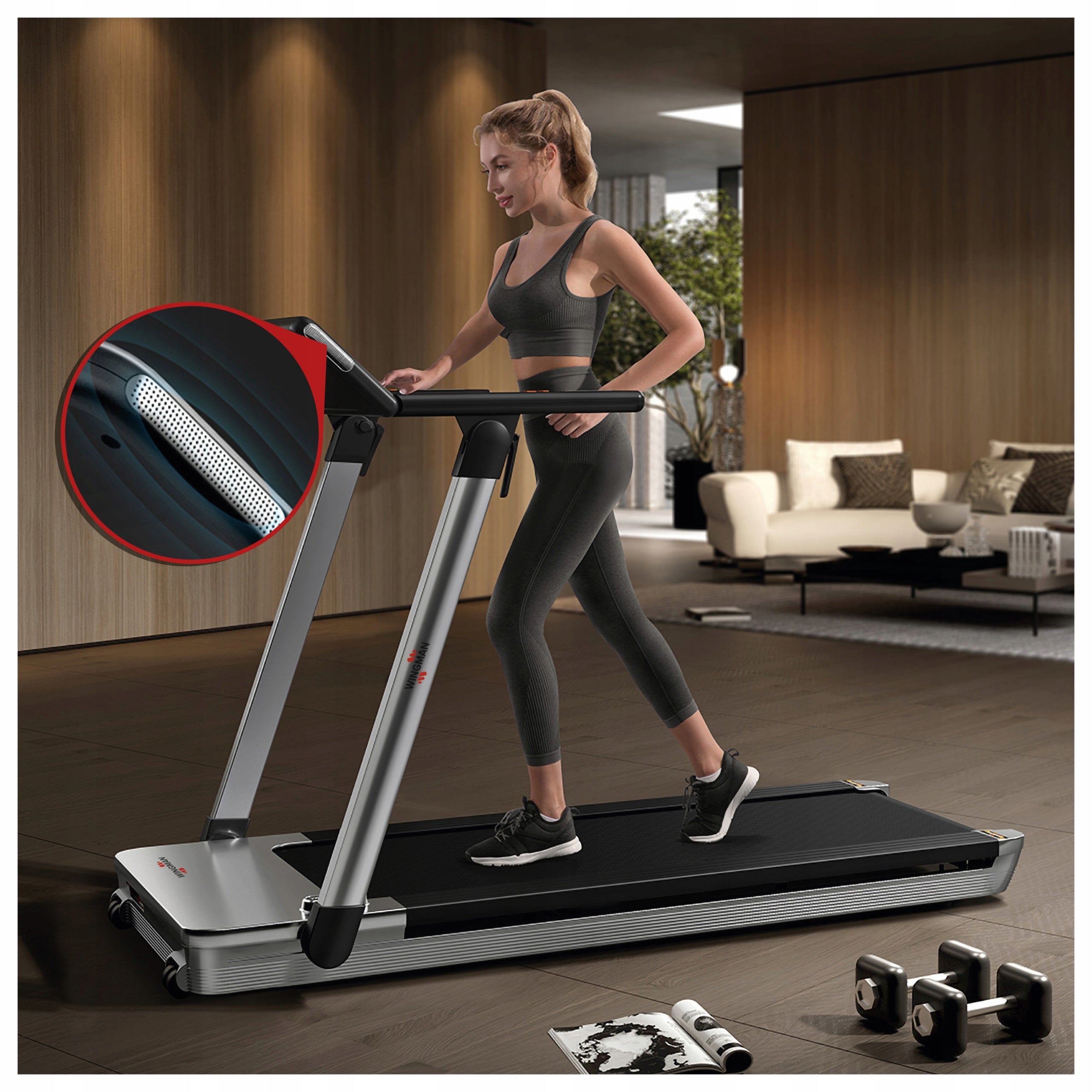 HOME TREADMILL TDX15 PRO | CUSHIONING | 15km/h | 0 +21% | KINOMAP ZWIFT Brand Wingman