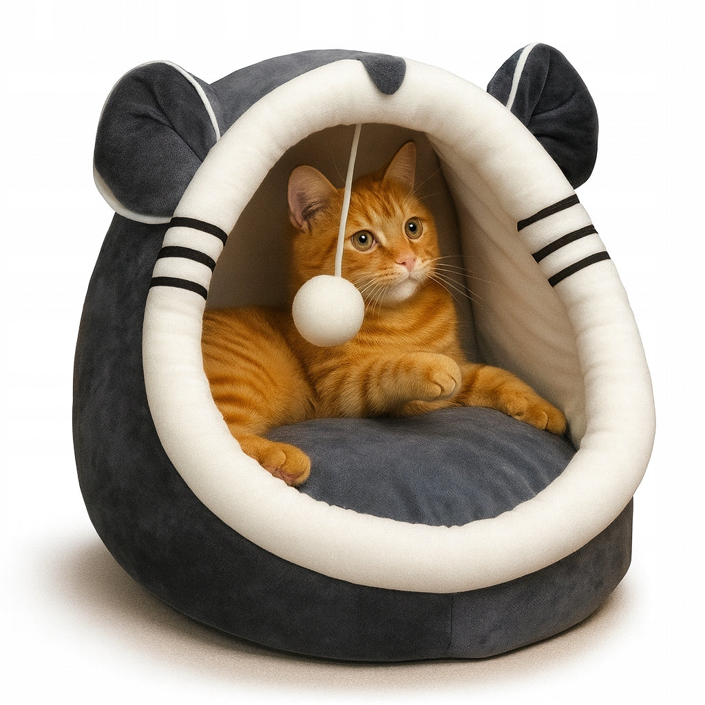 HOME bed with ears, cat house M (I152)