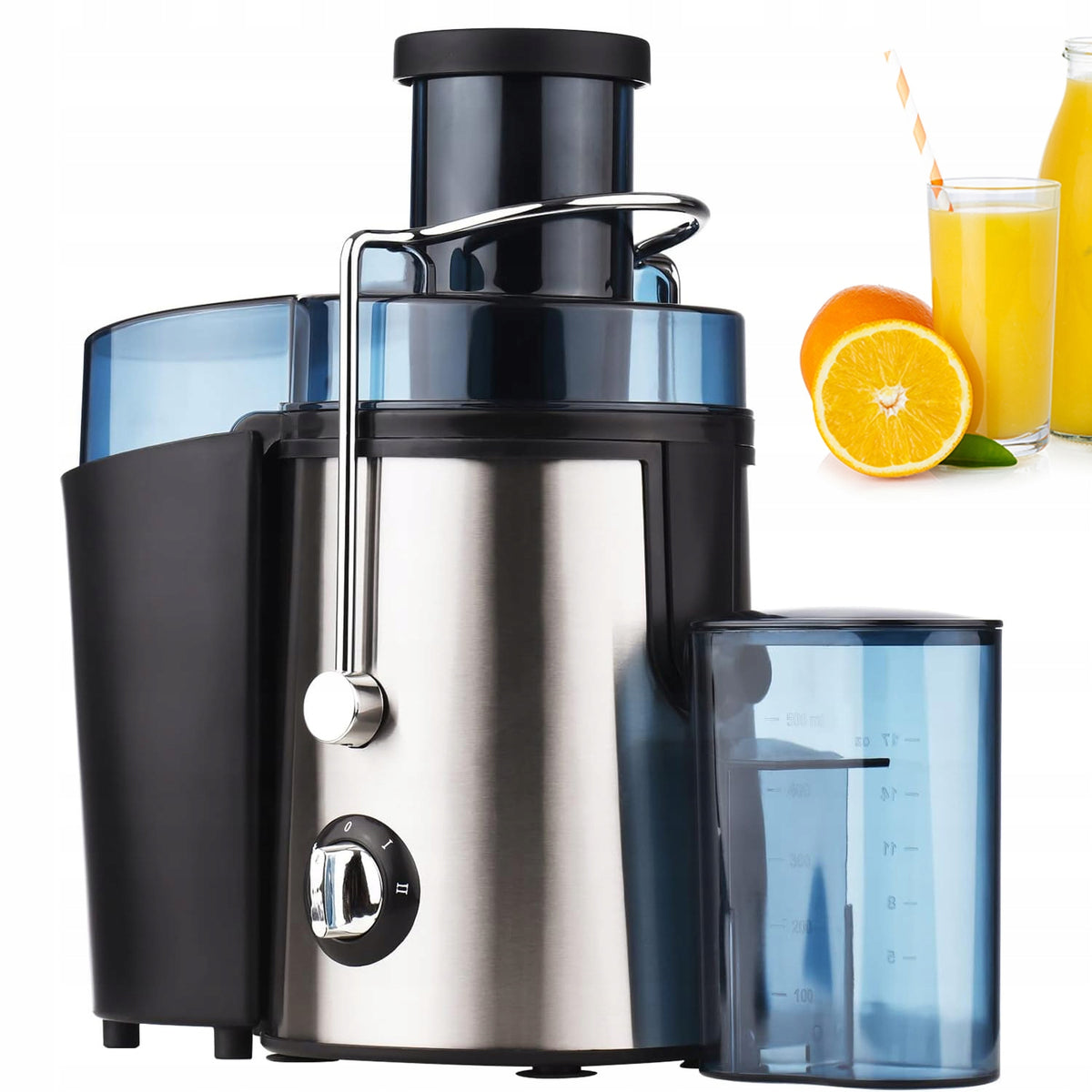 HOMEMADE STAINLESS STEEL FRUIT AND VEGETABLE JUICER POWER 1000W 500ML