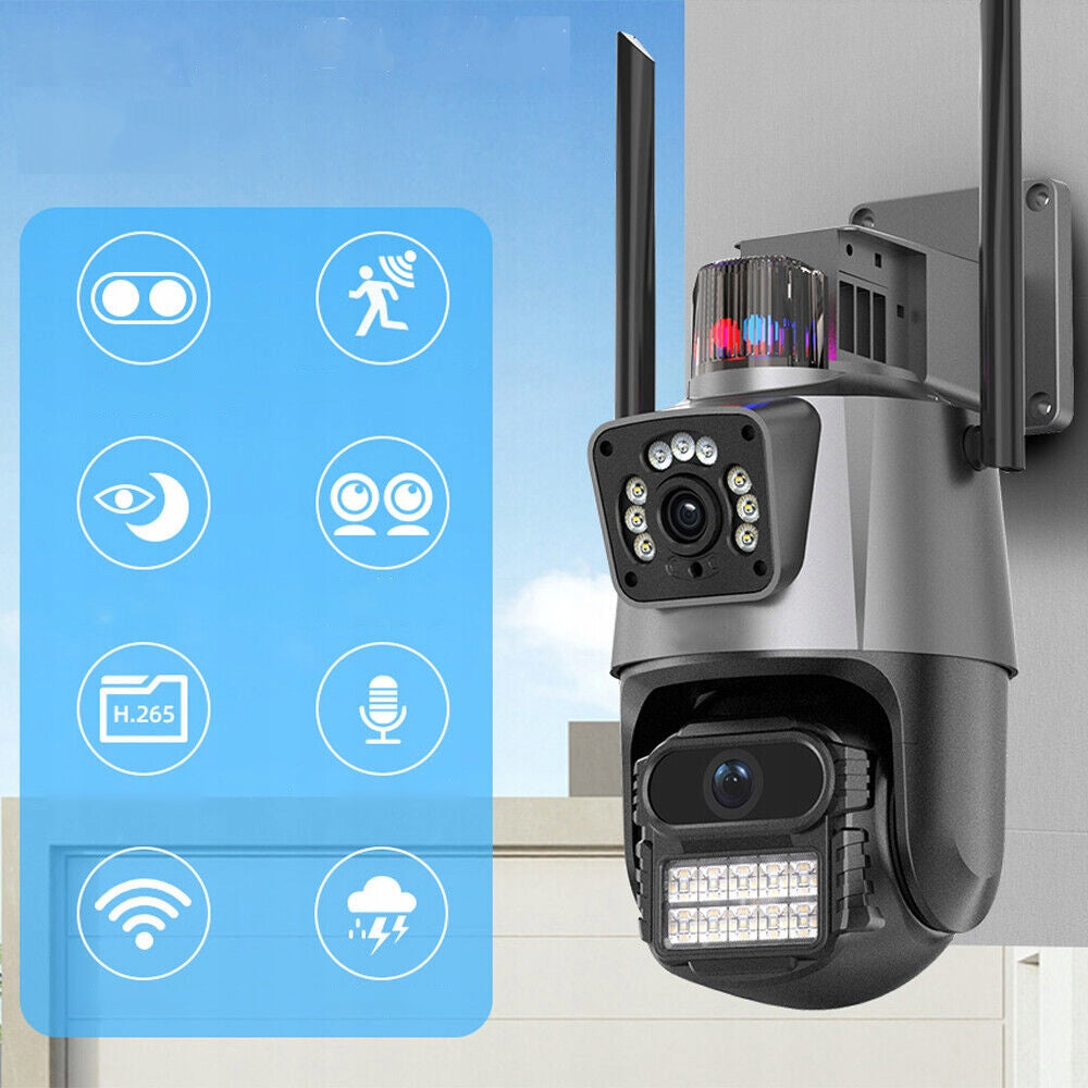 HOMKEL Smart Outdoor IP Camera Pan-Tilt WiFi Dual Lens Packaging status original