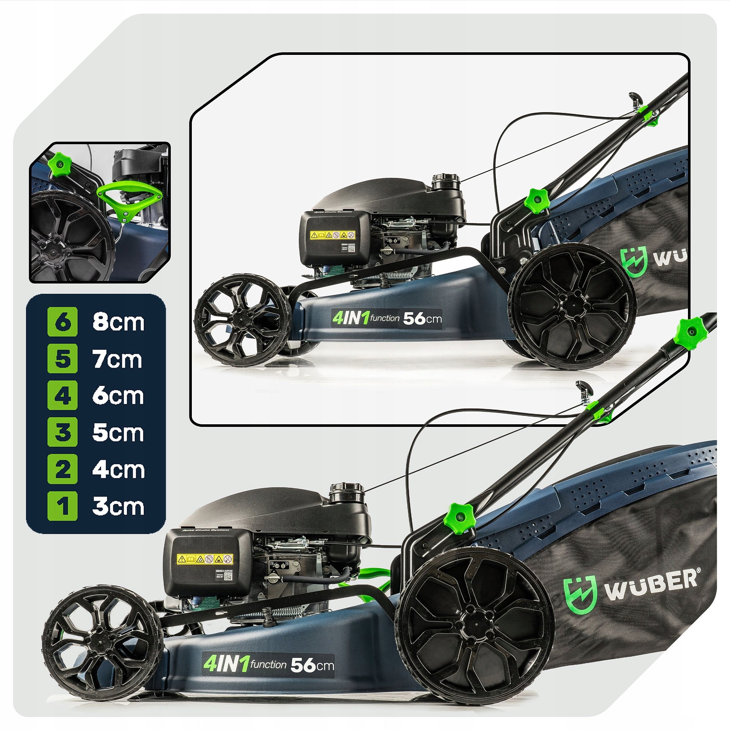 HONDA DIESEL MOWER WITH DRIVE STRONG JAPAN PRO HEIGHT ADJUSTMENT 56CM 70L Mowing width 56 cm