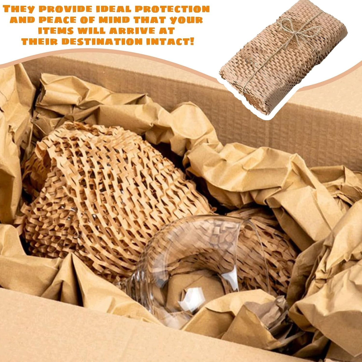 HONEYCOMB KRAFT PAPER 100 SHEETS ECO-FRIENDLY KRAFT FSC Length 30 m
